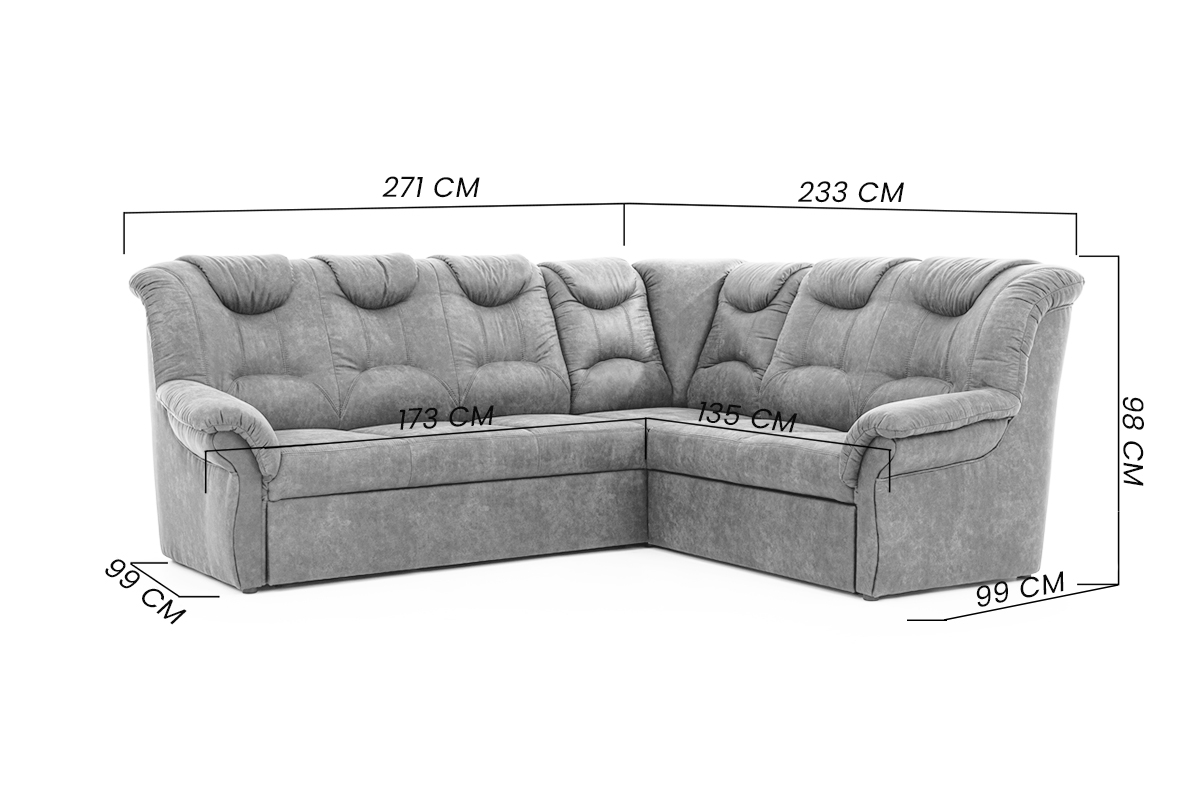 Rohová rozkladacia sedacia súprava Lonigo L pravá - hnedá látka Preston 29 Rohová sedacia súprava do obývacej izby Lonigo L pravá strana - Hnedá látka Preston 29