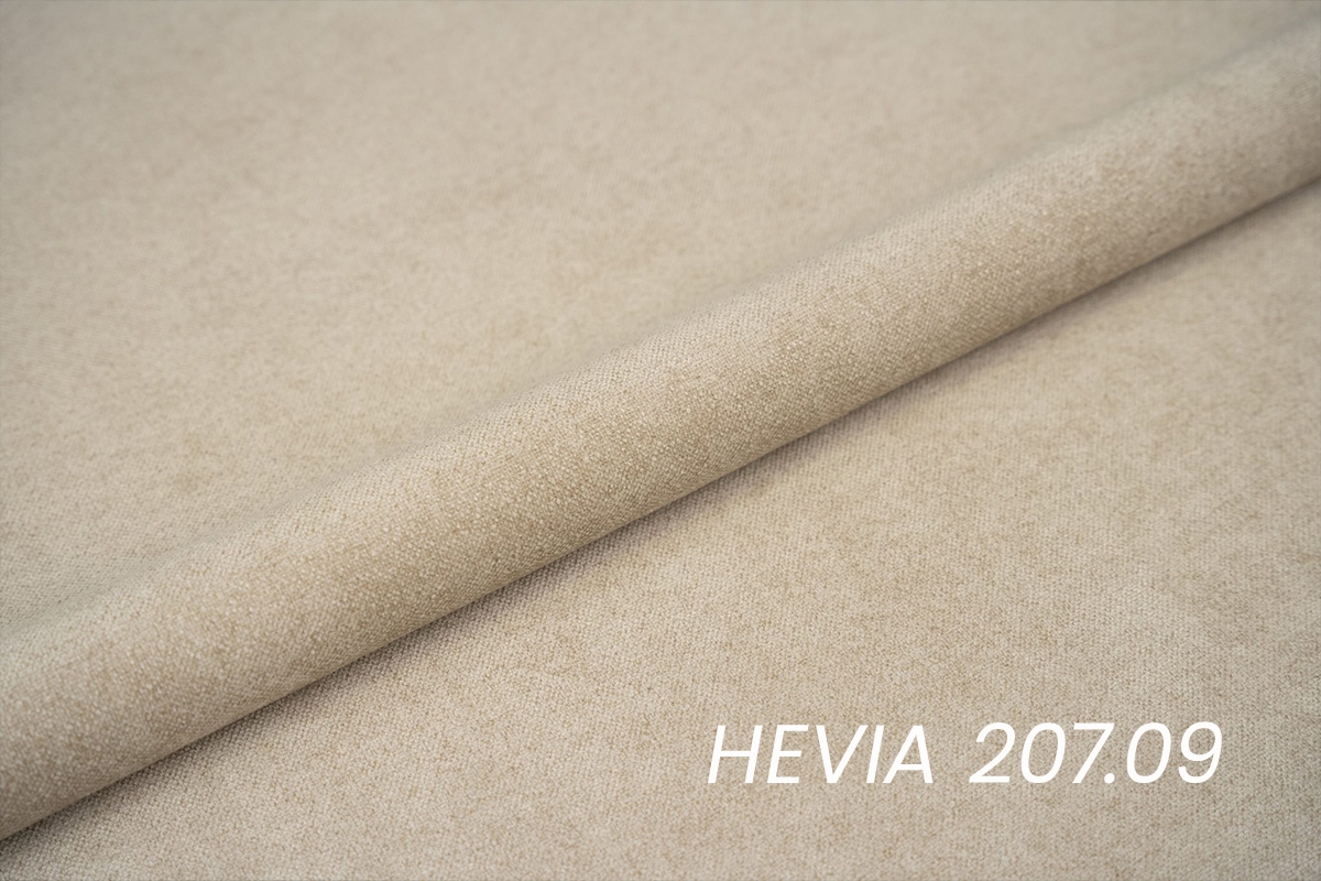 Rohová sedacia súprava Nicole L Ľavá strana - Béžová látka Hevia 207.09 / čierny nožičky Rohová sedacia súprava do obývacej izby Nicole L Ľavá strana - Béžová látka Hevia 207.09 / nozki čierny