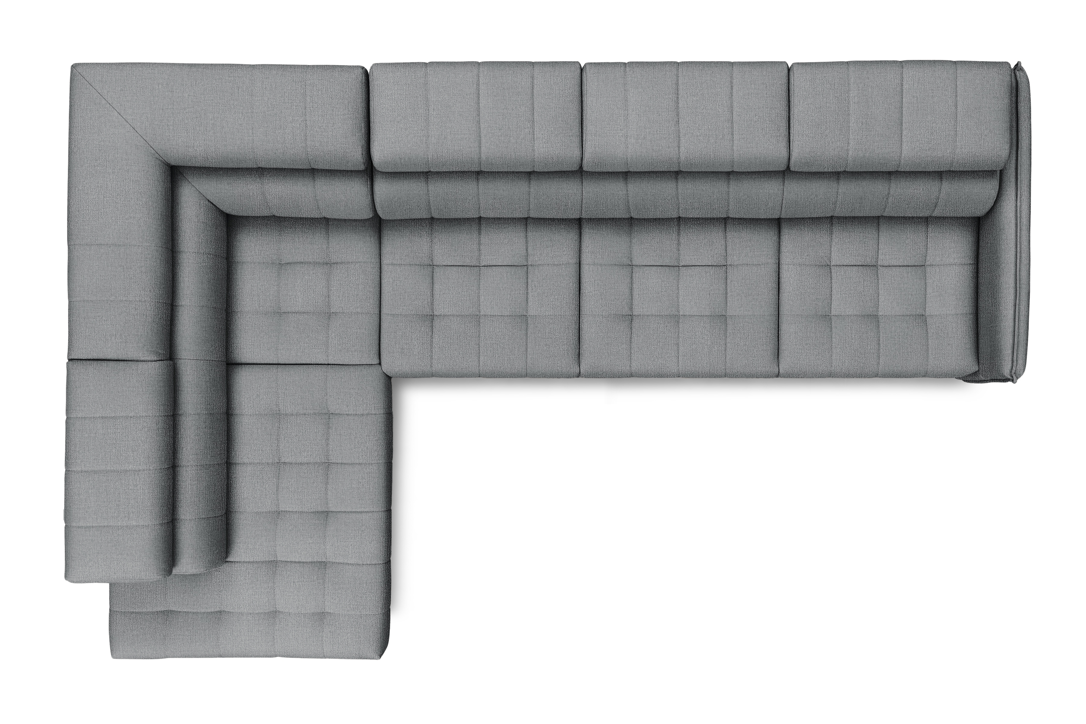 Rozkladacia rohová sedacia súprava Elarias Maxi ľavá - šedá žinylka Perfect Harmony 85 Rohová sedacia súprava Elarias Maxi s funkciou spánku Ľavá strana - šedý šenil Perfect Harmony 85