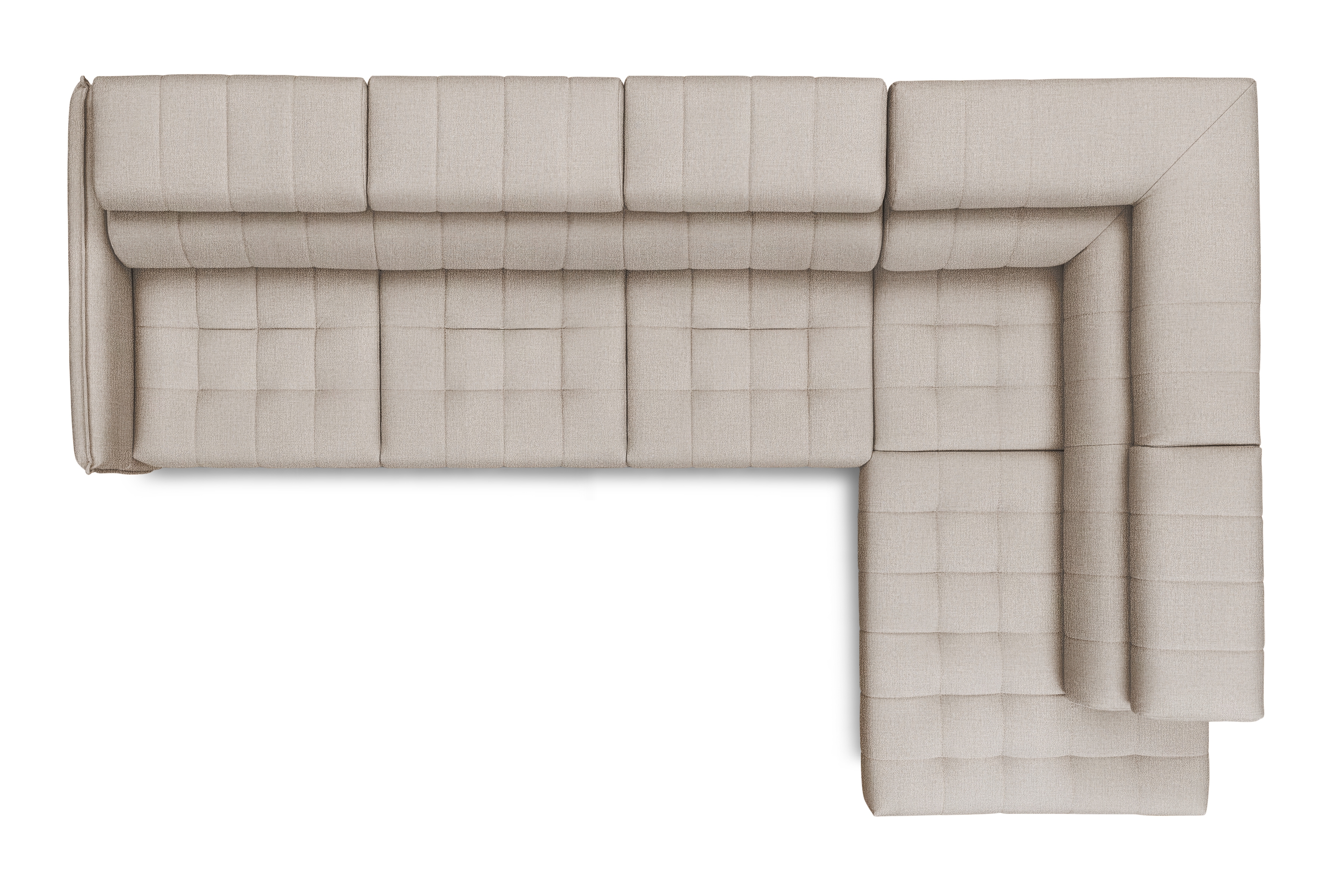 Rozkladacia rohová sedacia súprava Elarias Maxi pravá - béžová žinylka Perfect Harmony 07 Rohová sedacia súprava Elarias Maxi s funkciou spánku pravá strana - béžový šenil Perfect Harmony 07