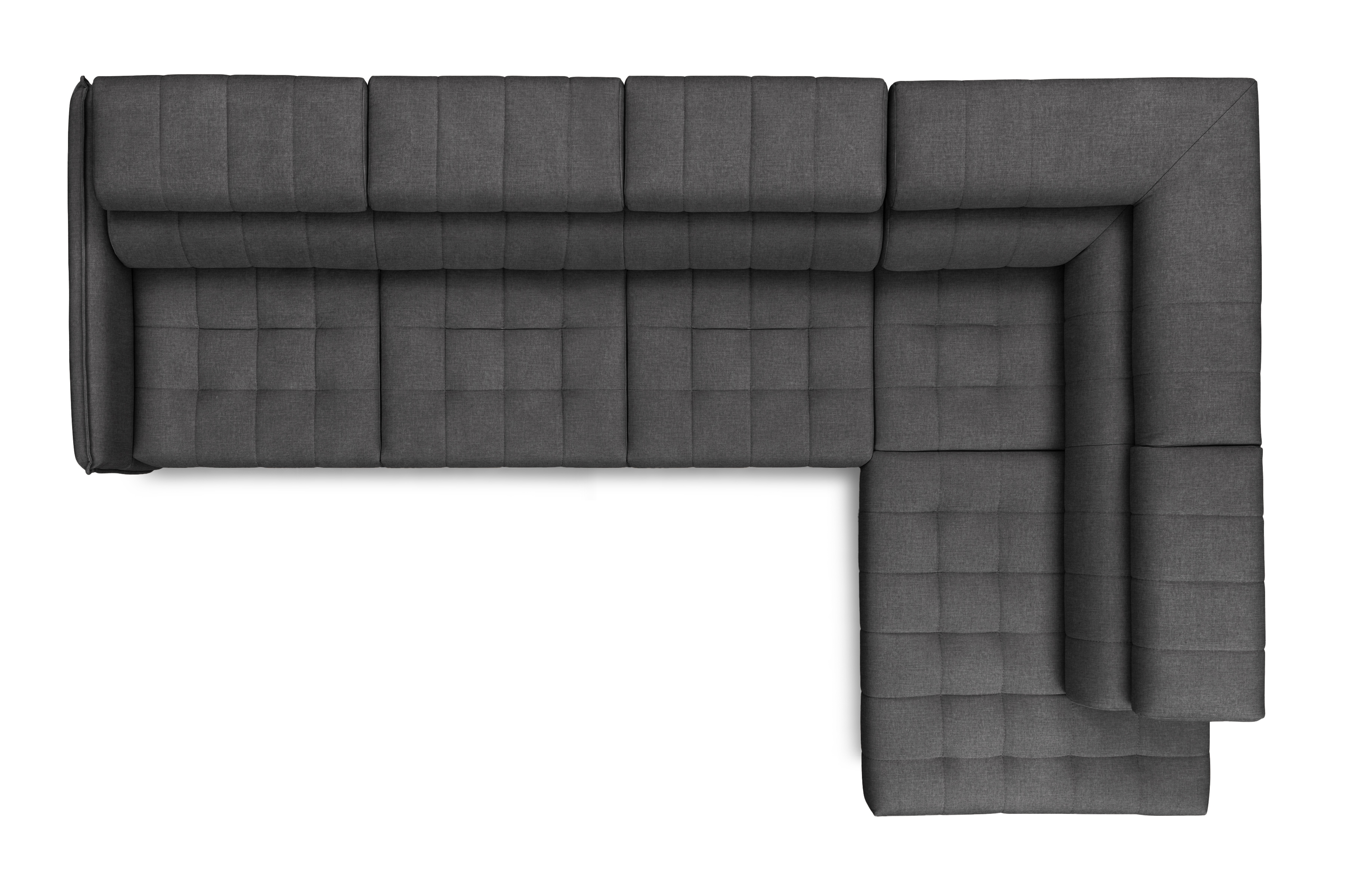 Rozkládací rohová sedací souprava Elarias Maxi pravá - grafitová Zetta 305 Rohová sedací souprava Elarias Maxi rozkládací pravá - grafitová samet latwoczyszczacy Zetta 305