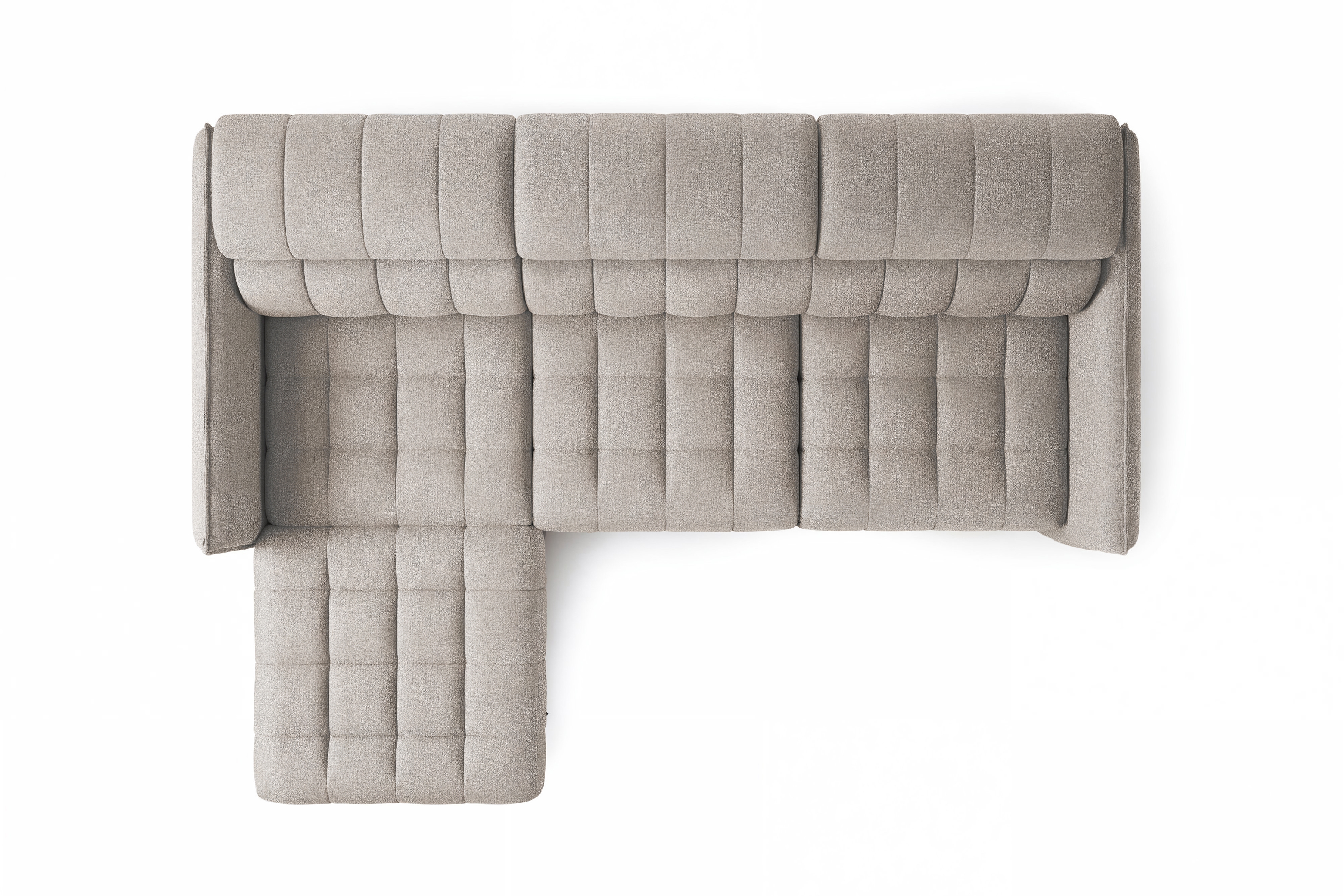 Rohová pohovka Elarias Mini s rozkladem levostranná - béžový šenil Perfect harmony 07 Rohová sedací souprava Elarias Mini rozkládací levá - béžová šenil Perfect harmony 07