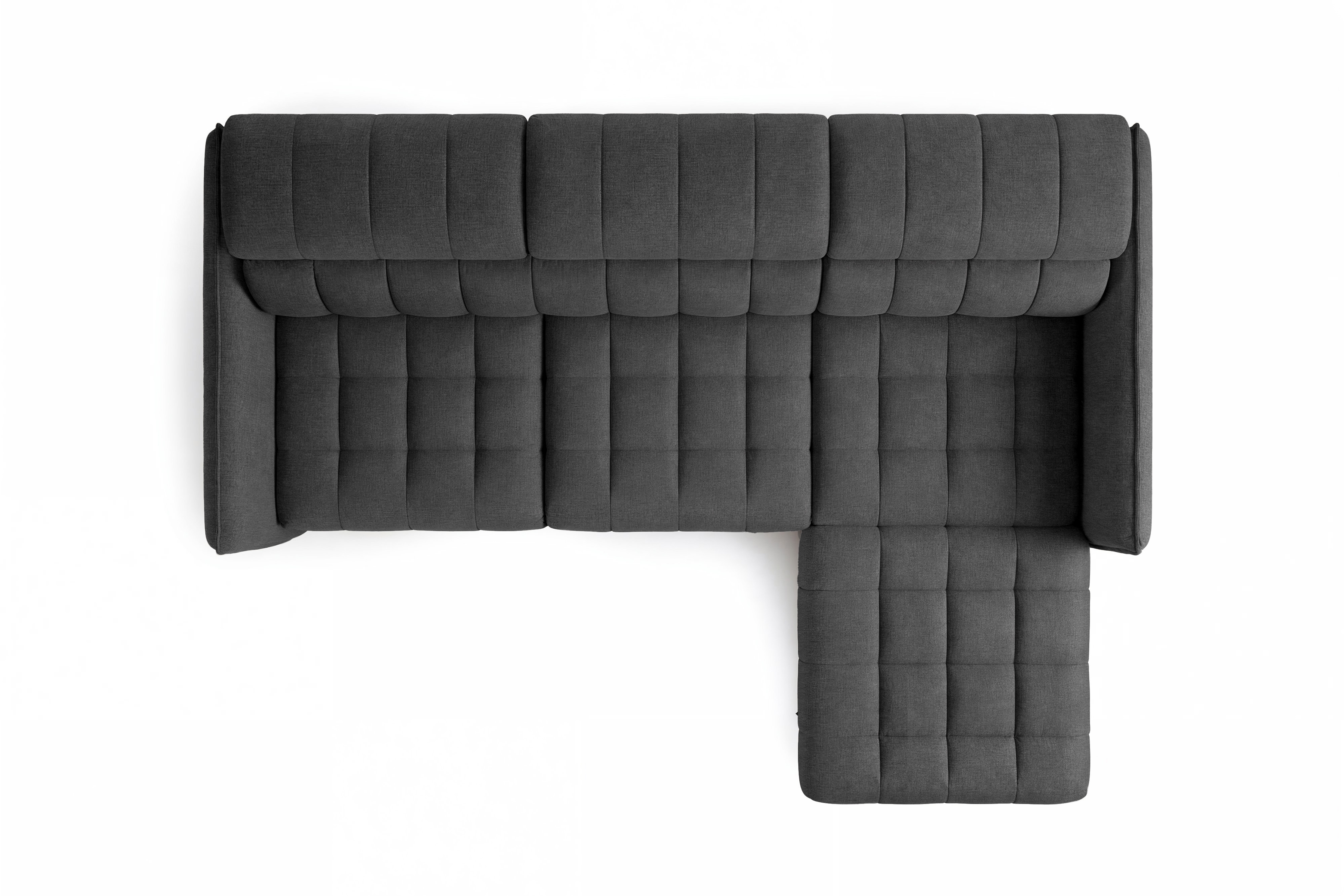 Rozkládací rohová sedací souprava Elarias Mini univerzální - grafitový snadno čistitelný samet Zetta 305 Rohová sedací souprava Elarias Mini rozkládací uniwersalny Levá/pravý - grafitová samet latwoczyszczacy Zetta 305