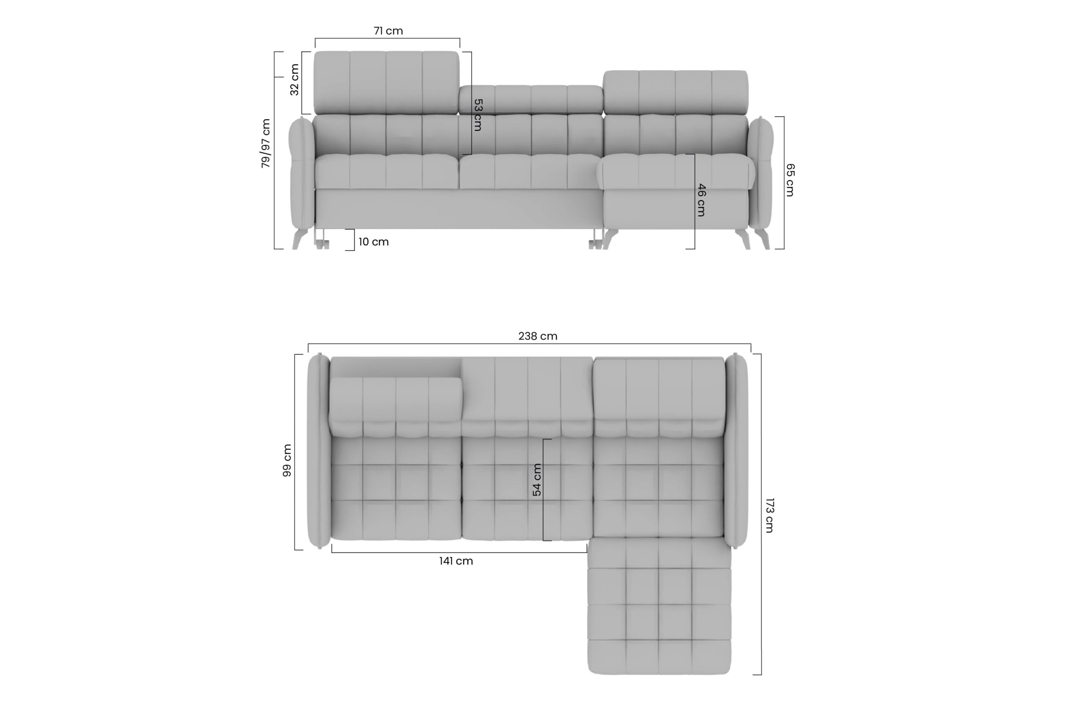 Rozkládací rohová sedací souprava Elarias Mini univerzální - grafitový snadno čistitelný samet Zetta 305 Rohová sedací souprava Elarias Mini rozkládací uniwersalny Levá/pravý - grafitová samet latwoczyszczacy Zetta 305