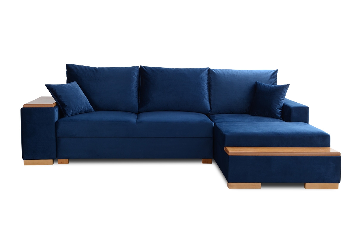 Rozkladacia rohová sedacia súprava Ewelina námornícka modrá Rohová sedacia súprava