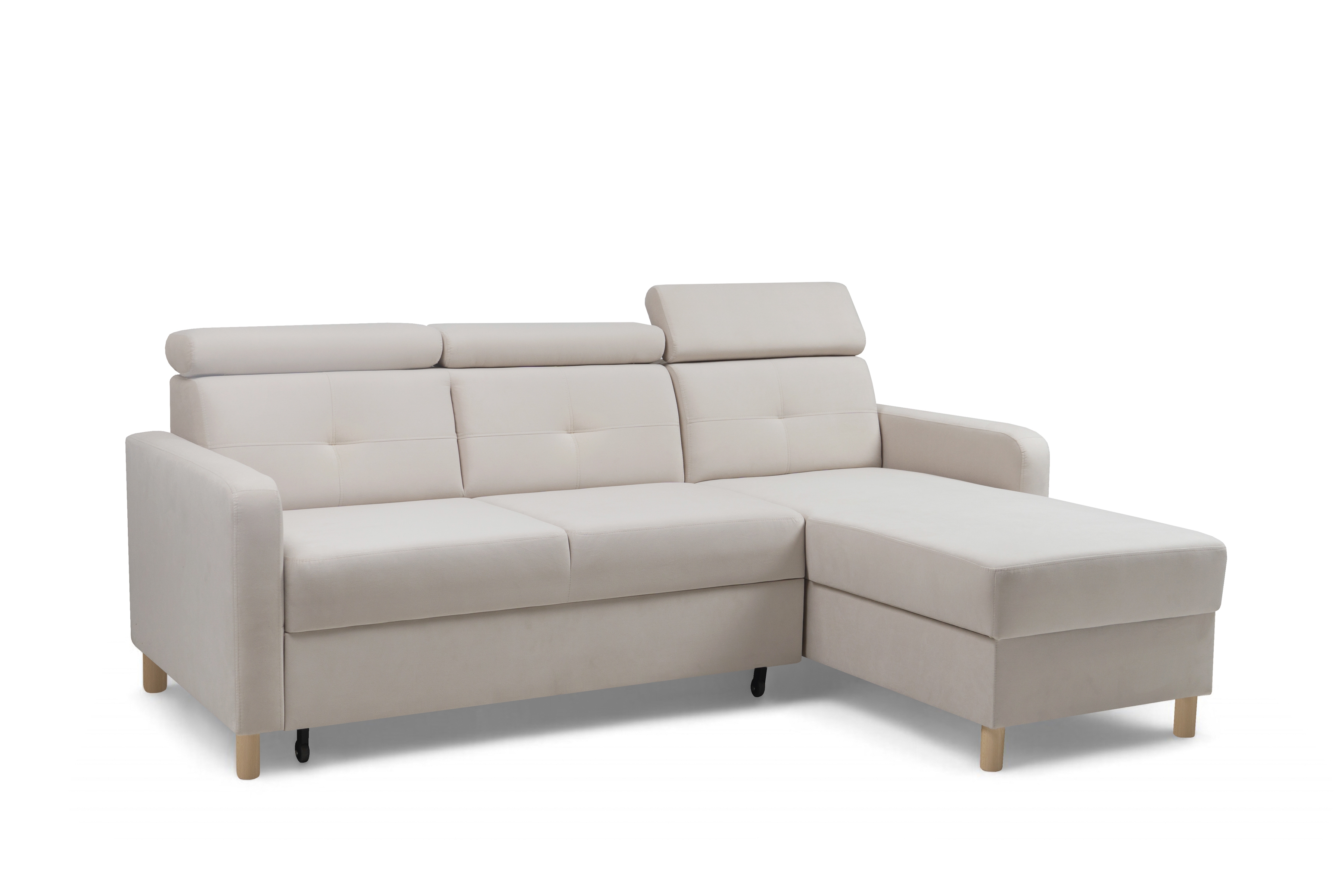 Rohová sedacia súprava Filo s funkciou spánku pravá strana - béžový velúr Jasmine 21 Rohová sedacia súprava Filo s funkciou spánku uniwersalny Ľavý/Pravý - béžový velúr Jasmine 21