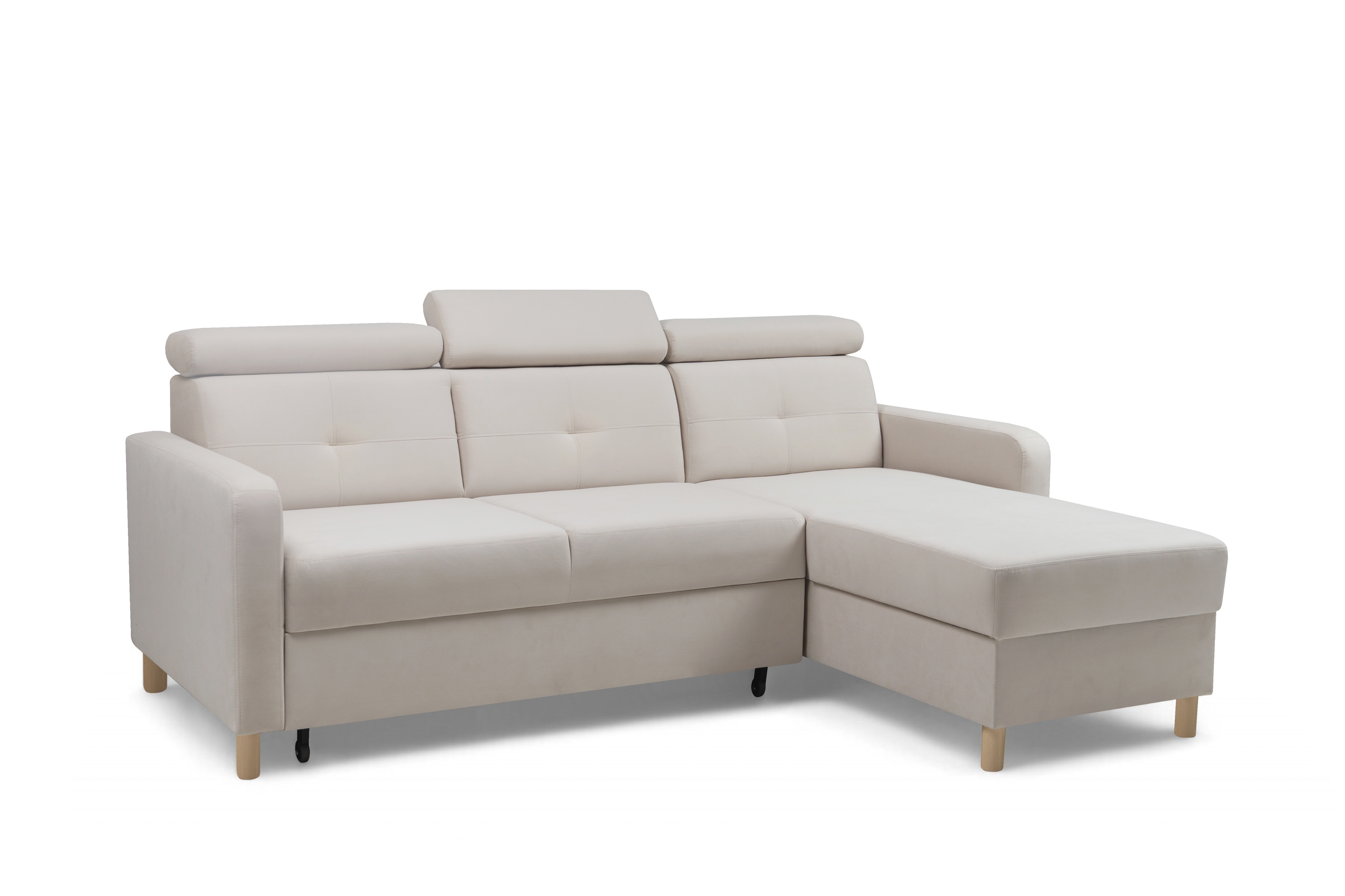 Rohová sedacia súprava Filo s funkciou spánku pravá strana - béžový velúr Jasmine 21 Rohová sedacia súprava Filo s funkciou spánku uniwersalny Ľavý/Pravý - béžový velúr Jasmine 21