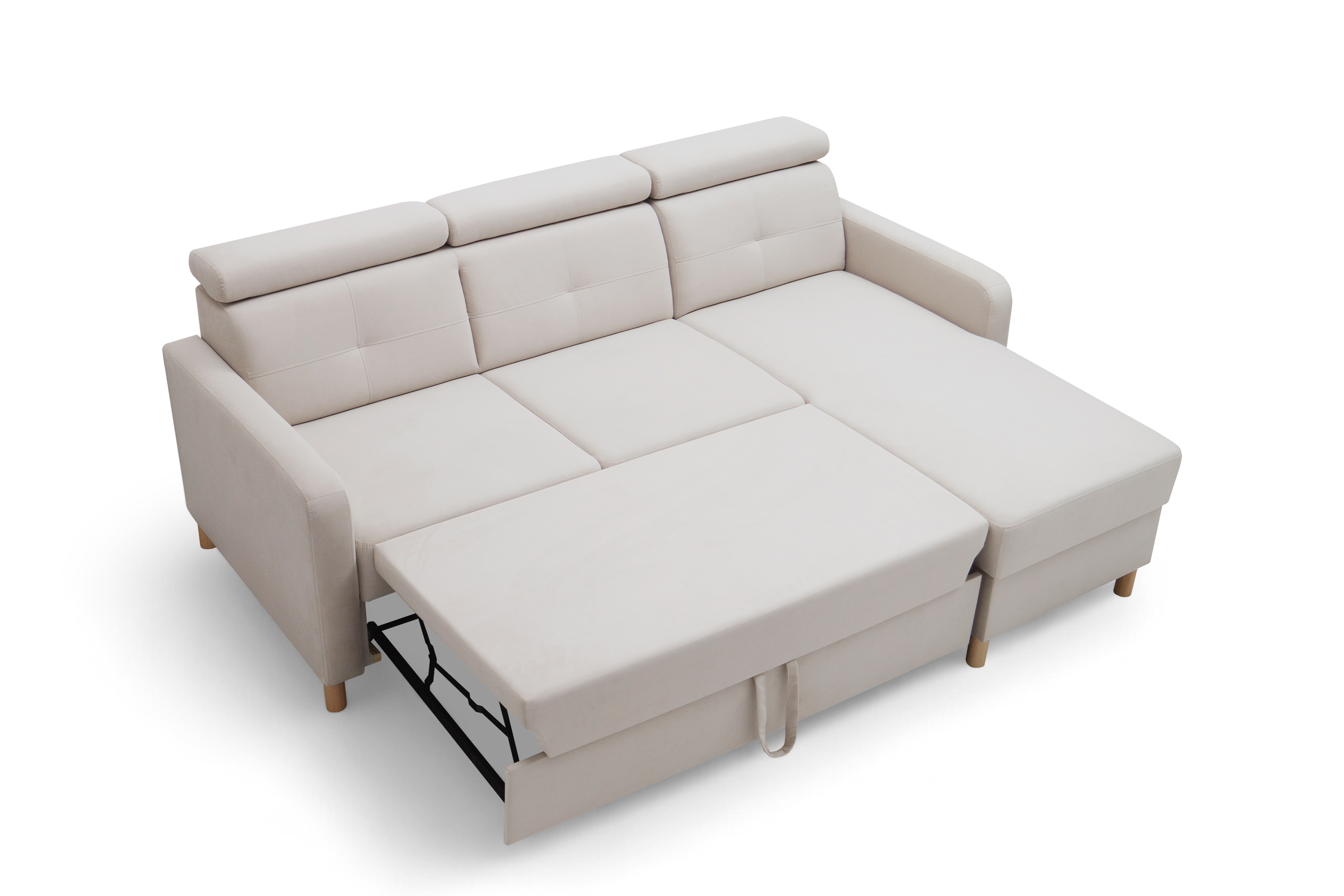 Rohová sedacia súprava Filo s funkciou spánku pravá strana - béžový velúr Jasmine 21 Rohová sedacia súprava Filo s funkciou spánku uniwersalny Ľavý/Pravý - béžový velúr Jasmine 21