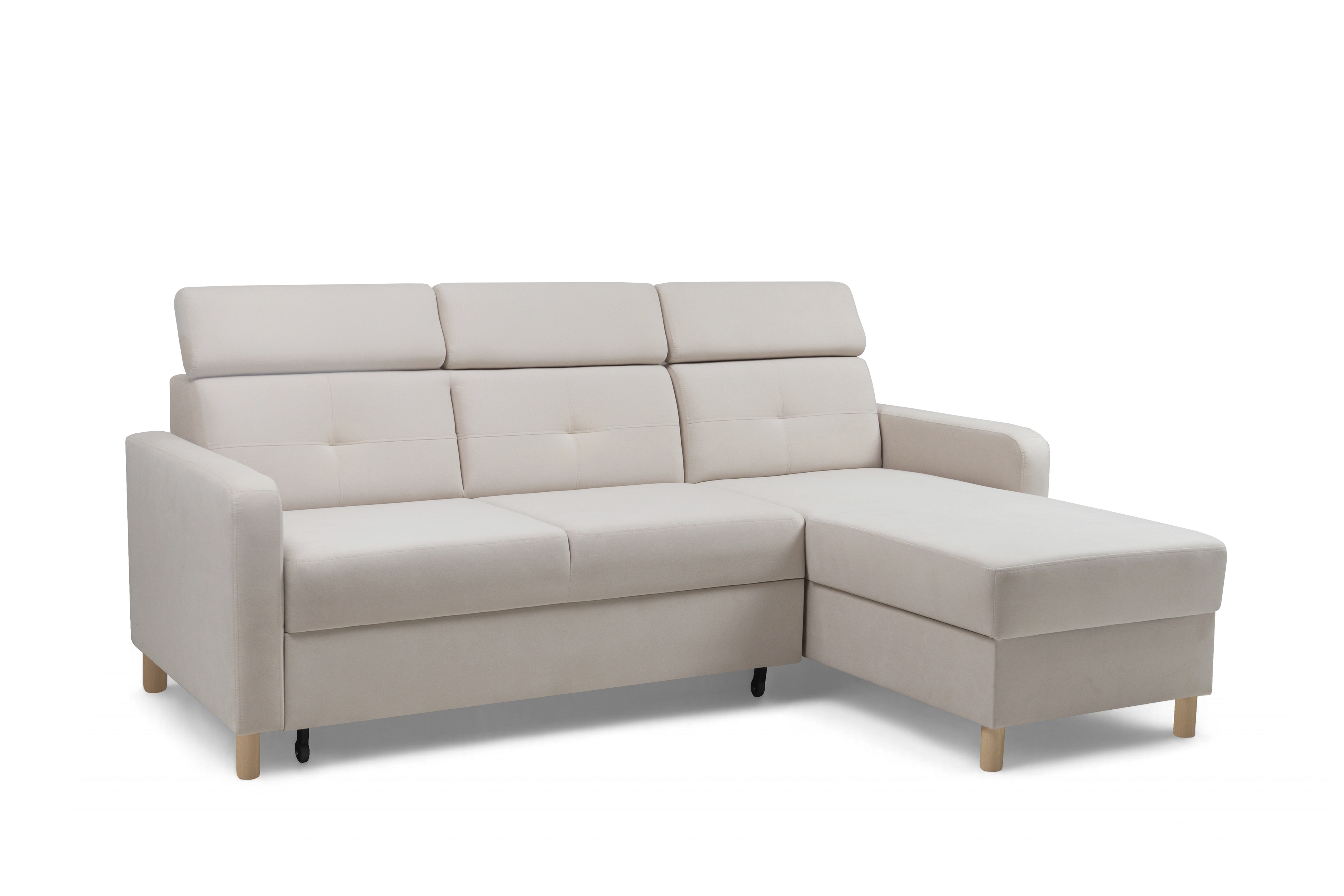 Rohová sedacia súprava Filo s funkciou spánku pravá strana - béžový velúr Jasmine 21 Rohová sedacia súprava Filo s funkciou spánku uniwersalny Ľavý/Pravý - béžový velúr Jasmine 21