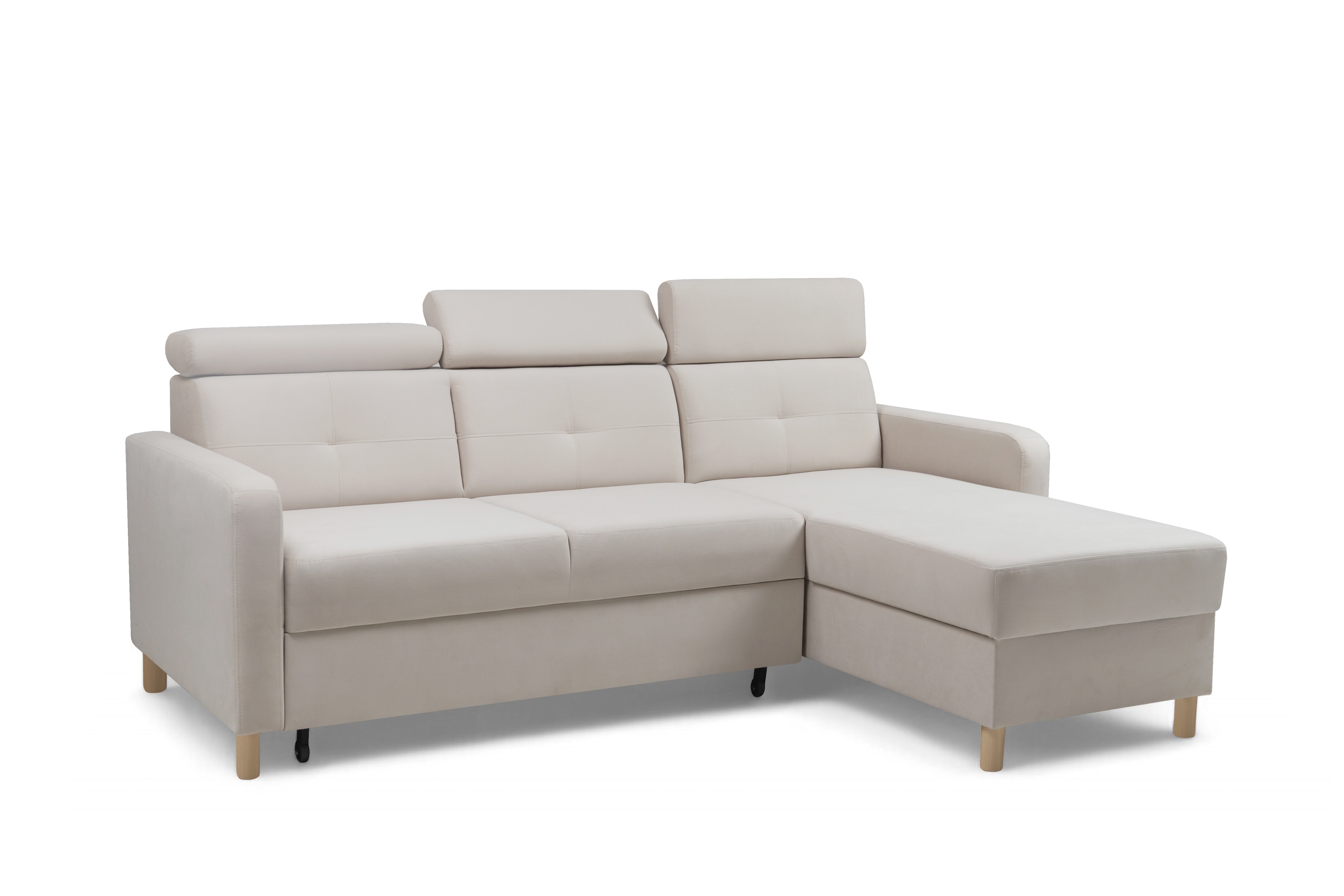 Rohová sedacia súprava Filo s funkciou spánku pravá strana - béžový velúr Jasmine 21 Rohová sedacia súprava Filo s funkciou spánku uniwersalny Ľavý/Pravý - béžový velúr Jasmine 21