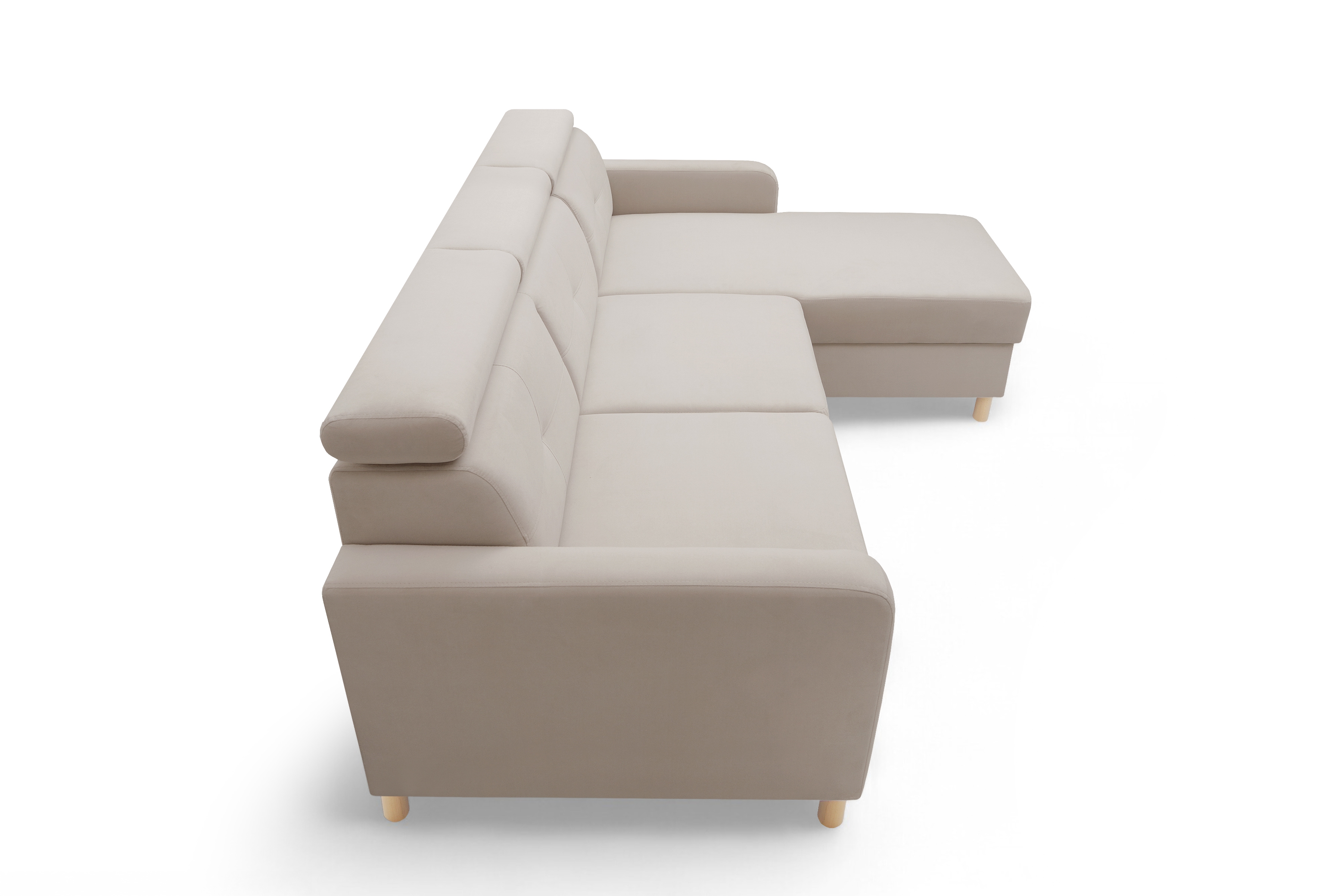 Rohová sedacia súprava Filo s funkciou spánku uniwersalny Ľavý/Pravý - béžový velúr Jasmine 22 Rohová sedacia súprava Filo s funkciou spánku uniwersalny Ľavý/Pravý - béžový velúr Jasmine 22