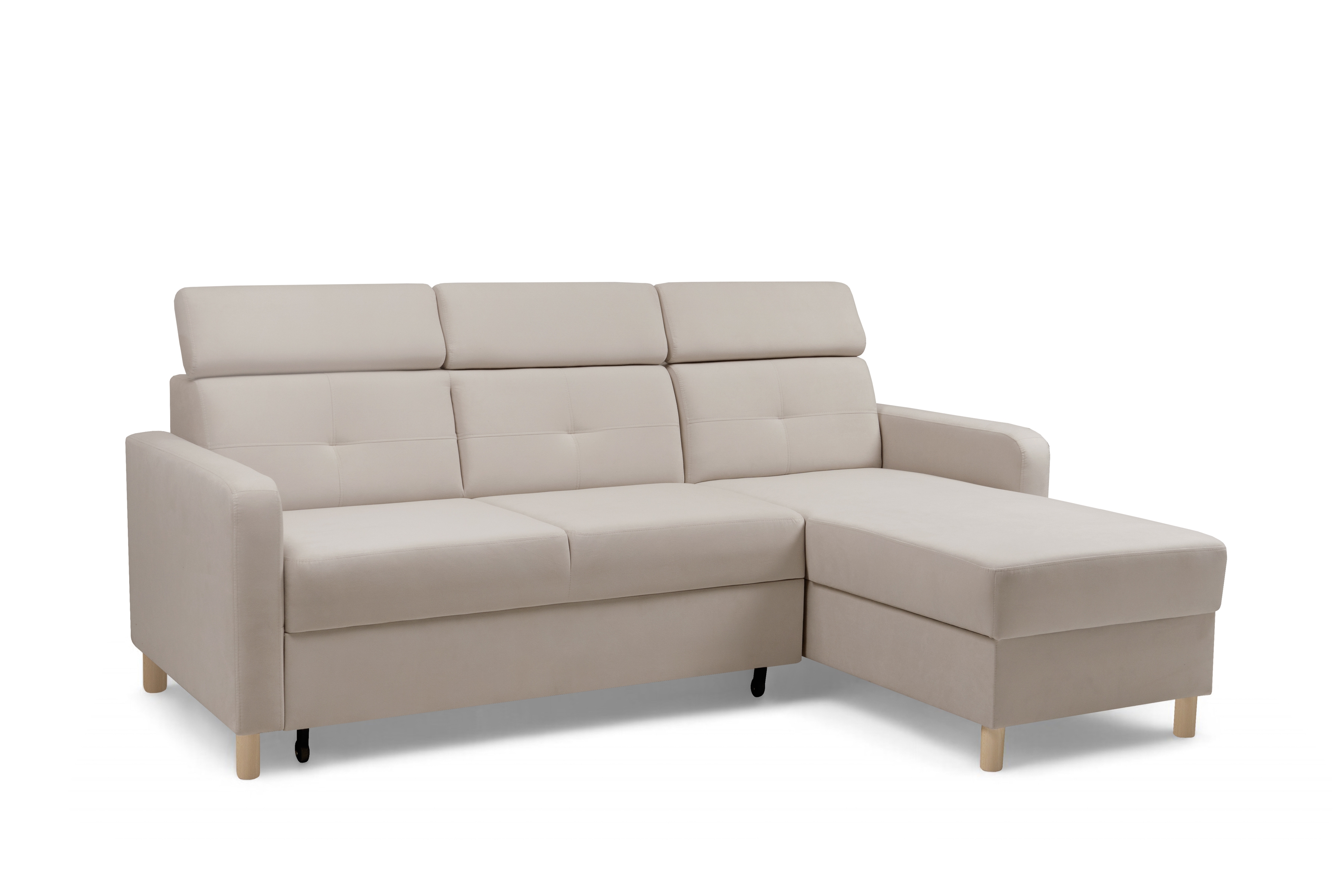 Rohová sedacia súprava Filo s funkciou spánku uniwersalny Ľavý/Pravý - béžový velúr Jasmine 22 Rohová sedacia súprava Filo s funkciou spánku uniwersalny Ľavý/Pravý - béžový velúr Jasmine 22