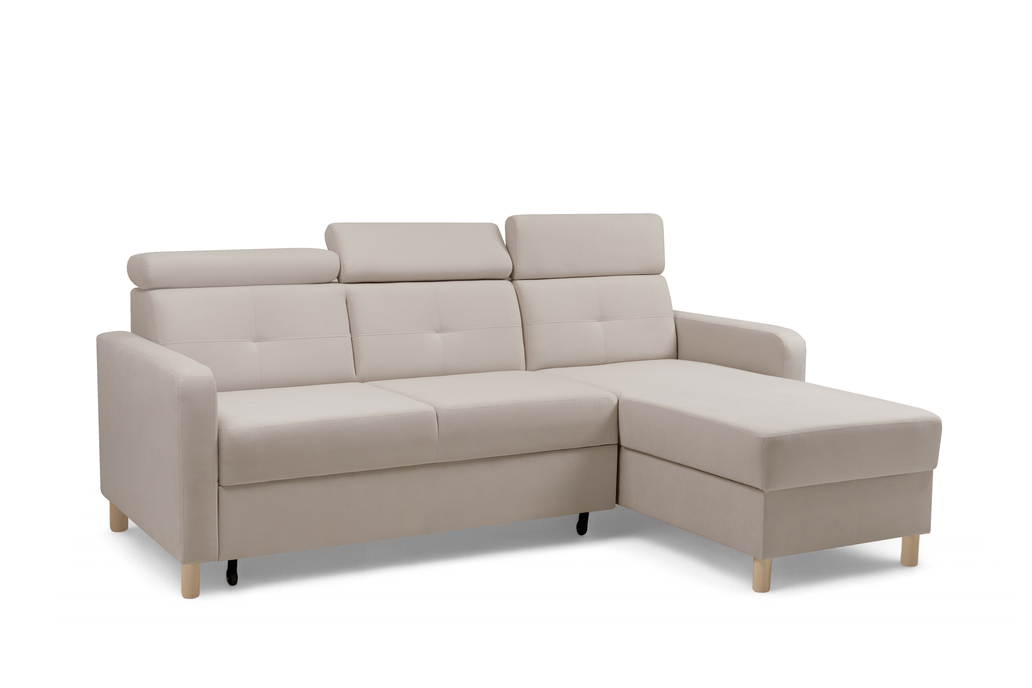 Rohová sedacia súprava Filo s funkciou spánku uniwersalny Ľavý/Pravý - béžový velúr Jasmine 22 Rohová sedacia súprava Filo s funkciou spánku uniwersalny Ľavý/Pravý - béžový velúr Jasmine 22