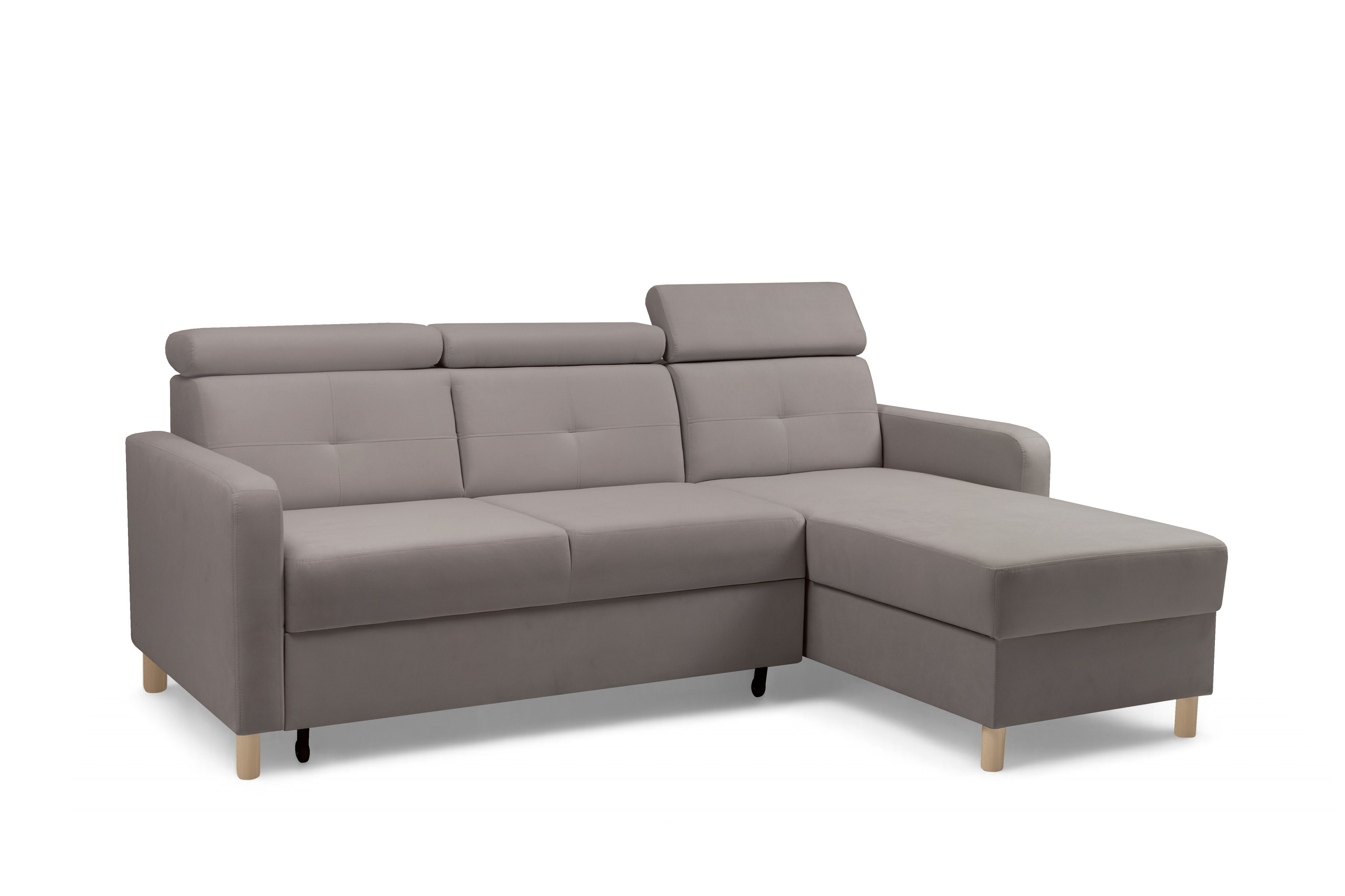 Rohová sedacia súprava Filo s funkciou spánku pravá strana - ciemno béžový velúr Jasmine 25  Rohová sedacia súprava Filo s funkciou spánku uniwersalny Ľavý/Pravý - ciemno béžový velúr Jasmine 25 