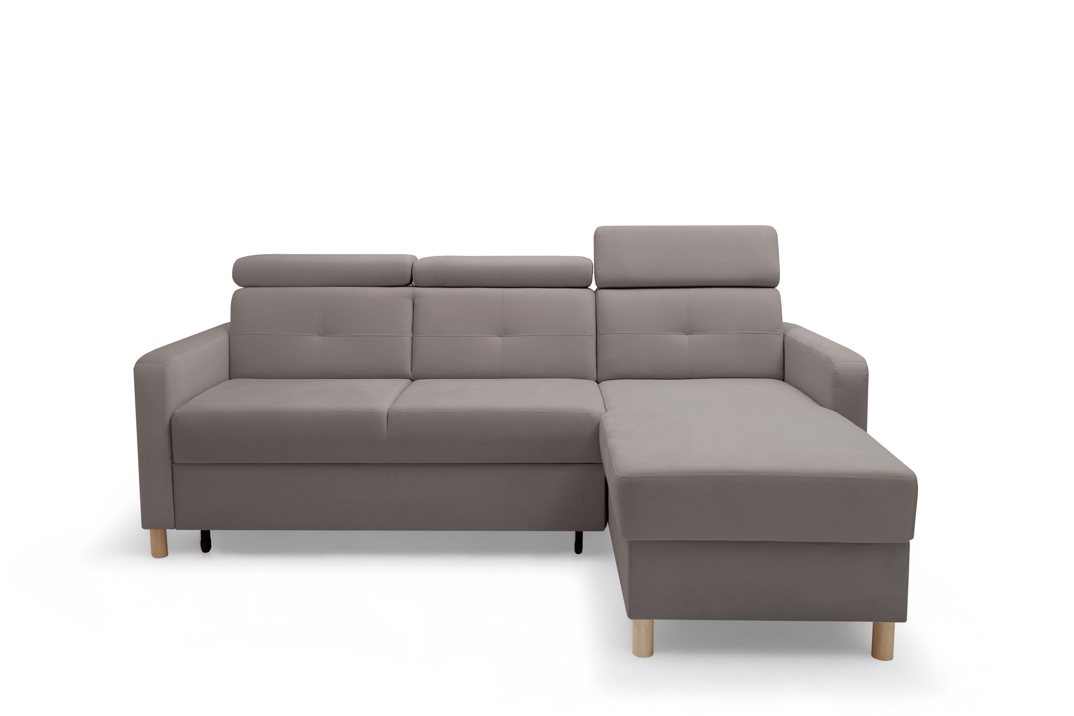 Rohová sedacia súprava Filo s funkciou spánku pravá strana - ciemno béžový velúr Jasmine 25  Rohová sedacia súprava Filo s funkciou spánku uniwersalny Ľavý/Pravý - ciemno béžový velúr Jasmine 25 