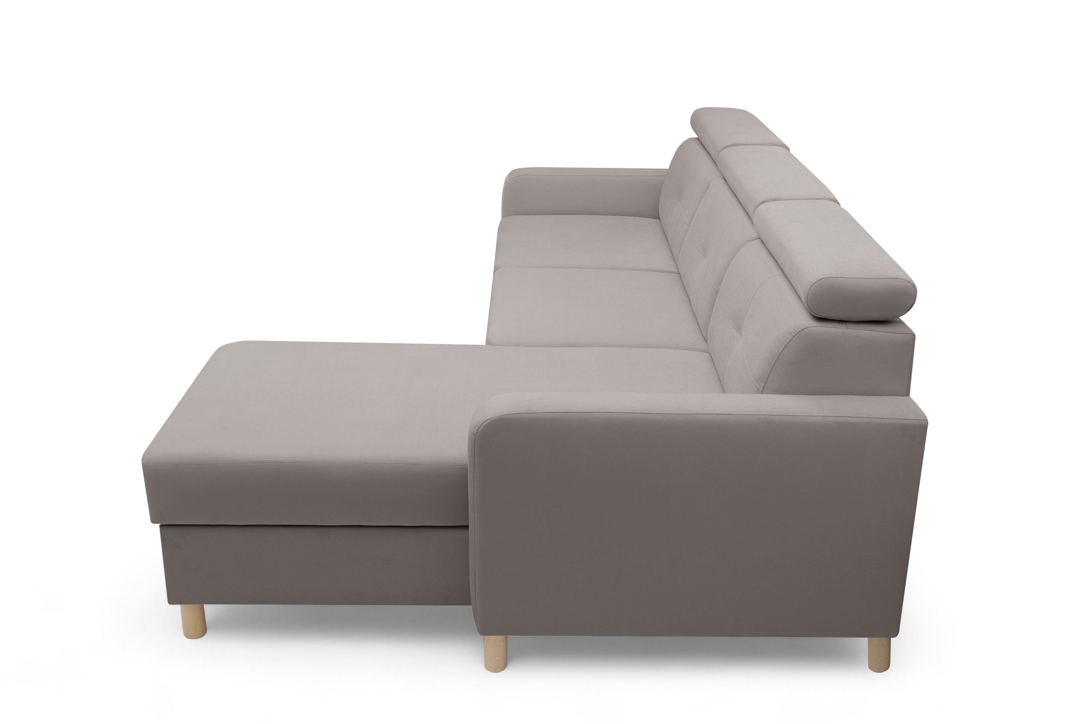 Rohová sedacia súprava Filo s funkciou spánku pravá strana - ciemno béžový velúr Jasmine 25  Rohová sedacia súprava Filo s funkciou spánku uniwersalny Ľavý/Pravý - ciemno béžový velúr Jasmine 25 