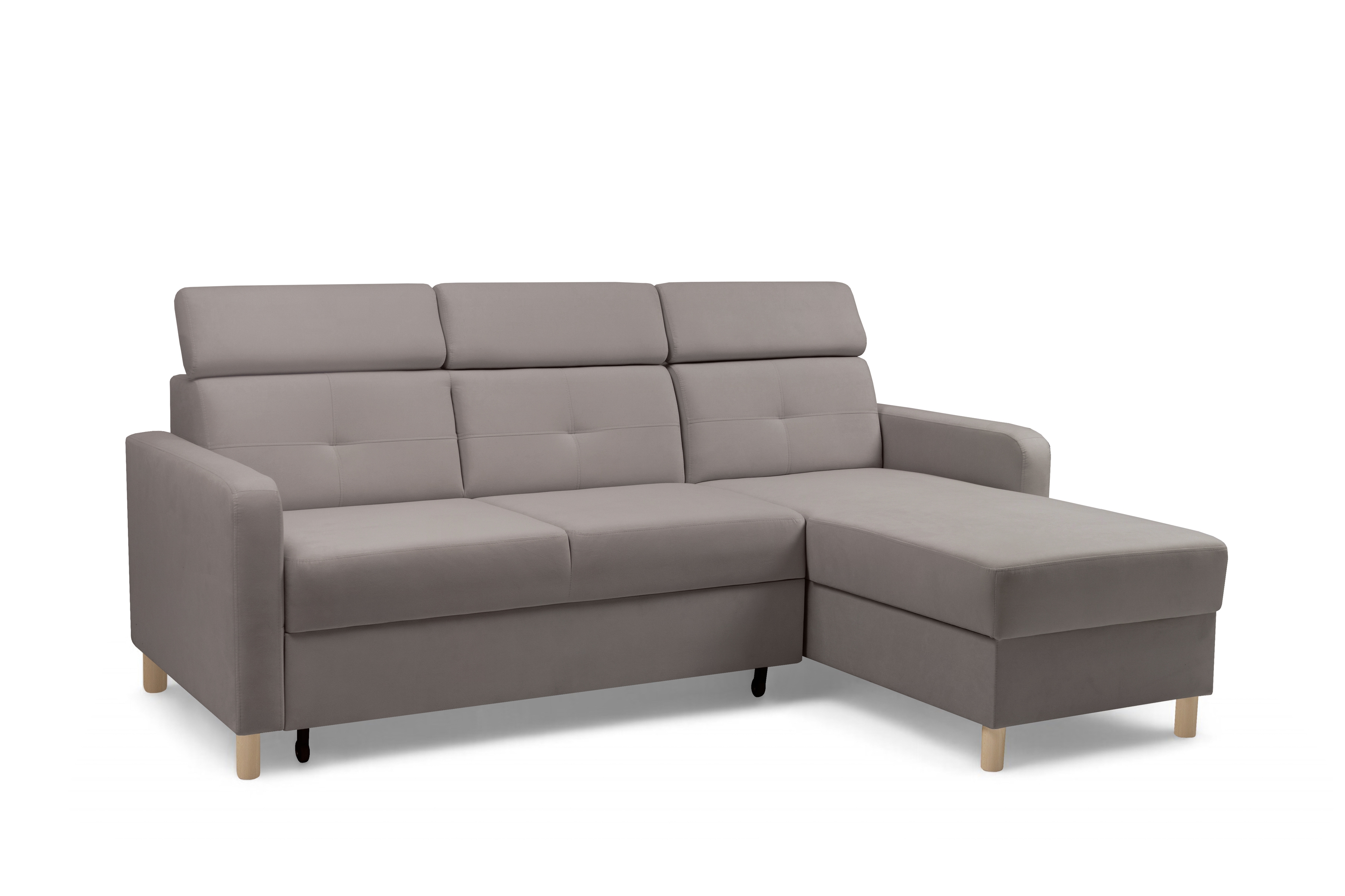 Rohová sedacia súprava Filo s funkciou spánku pravá strana - ciemno béžový velúr Jasmine 25  Rohová sedacia súprava Filo s funkciou spánku uniwersalny Ľavý/Pravý - ciemno béžový velúr Jasmine 25 