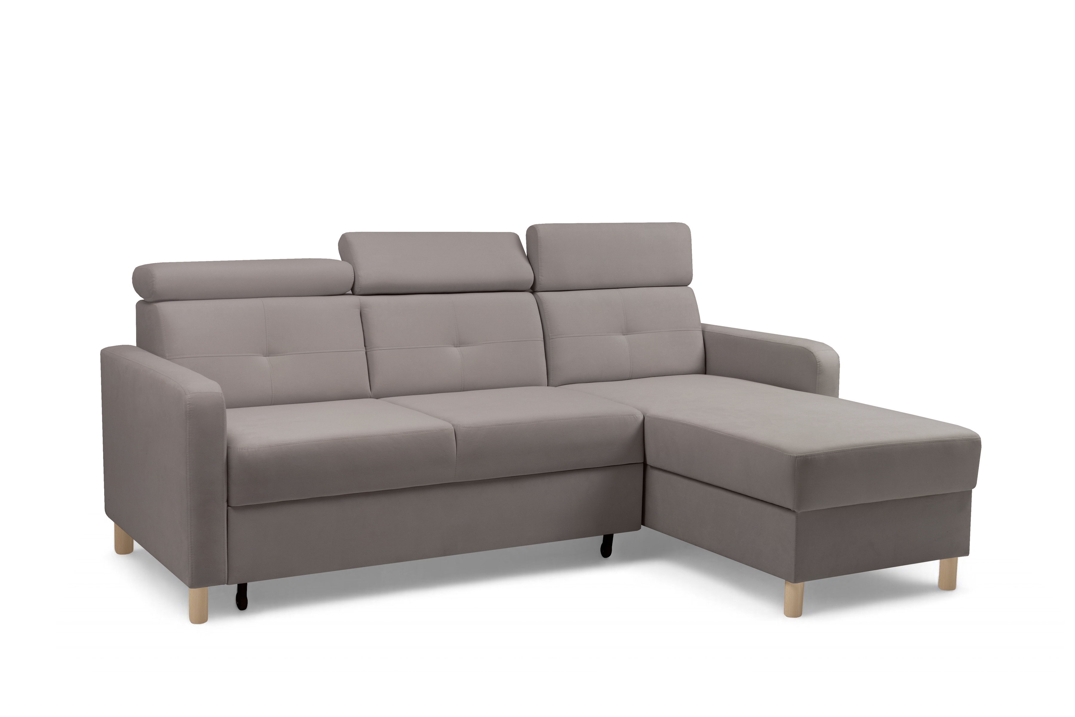 Rohová sedacia súprava Filo s funkciou spánku pravá strana - ciemno béžový velúr Jasmine 25  Rohová sedacia súprava Filo s funkciou spánku uniwersalny Ľavý/Pravý - ciemno béžový velúr Jasmine 25 