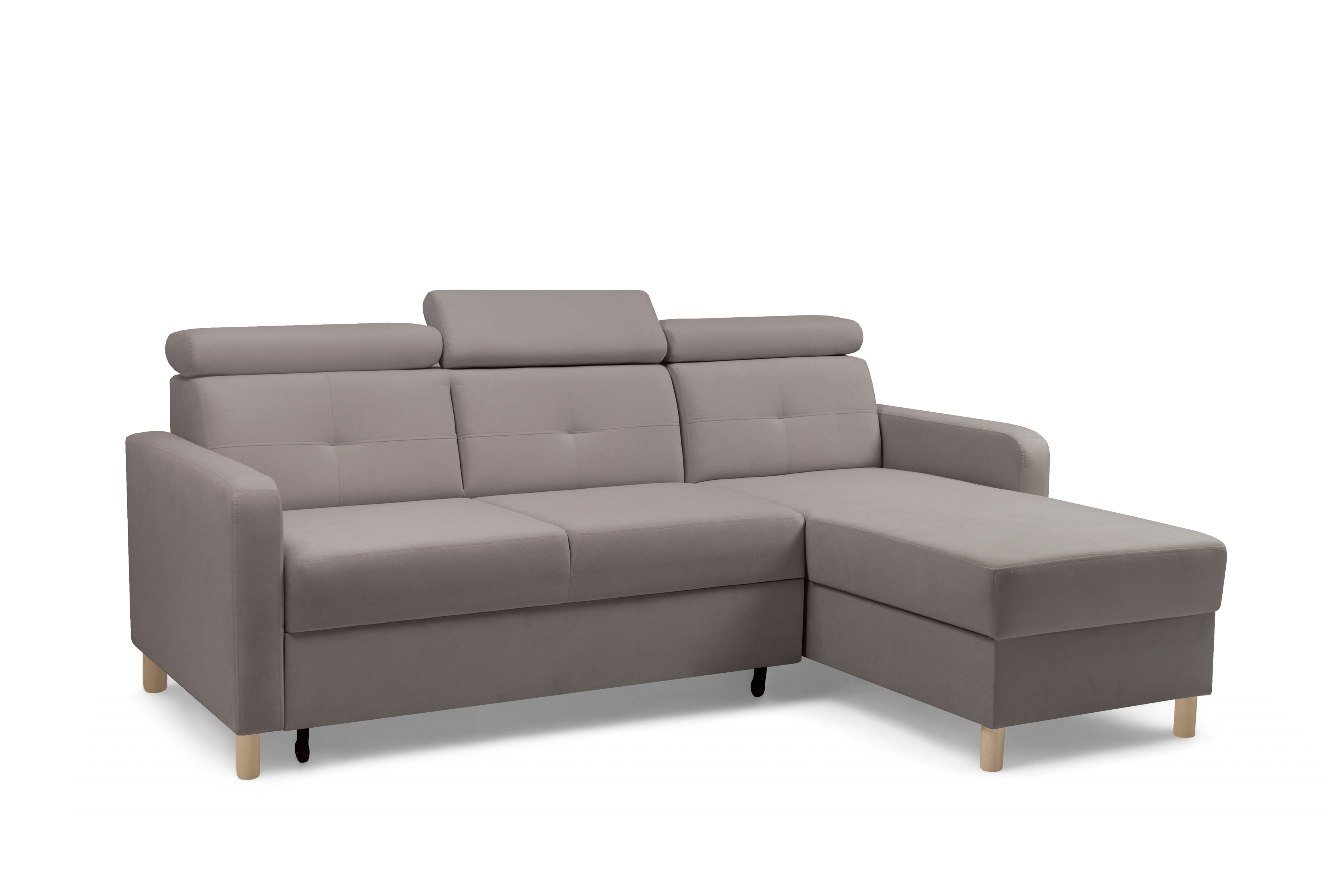 Rohová sedacia súprava Filo s funkciou spánku pravá strana - ciemno béžový velúr Jasmine 25  Rohová sedacia súprava Filo s funkciou spánku uniwersalny Ľavý/Pravý - ciemno béžový velúr Jasmine 25 