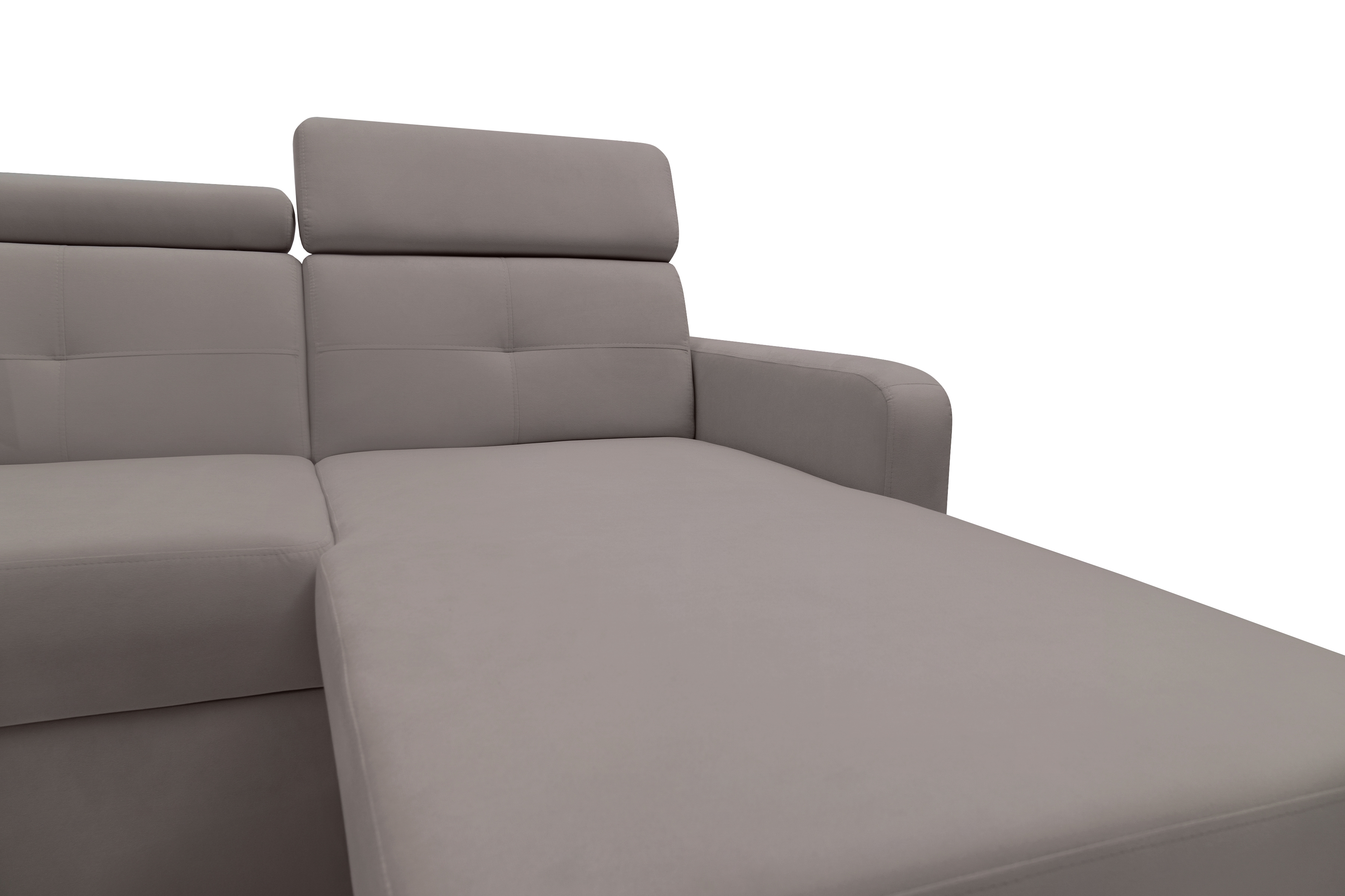 Rohová sedacia súprava Filo s funkciou spánku pravá strana - ciemno béžový velúr Jasmine 25  Rohová sedacia súprava Filo s funkciou spánku uniwersalny Ľavý/Pravý - ciemno béžový velúr Jasmine 25 