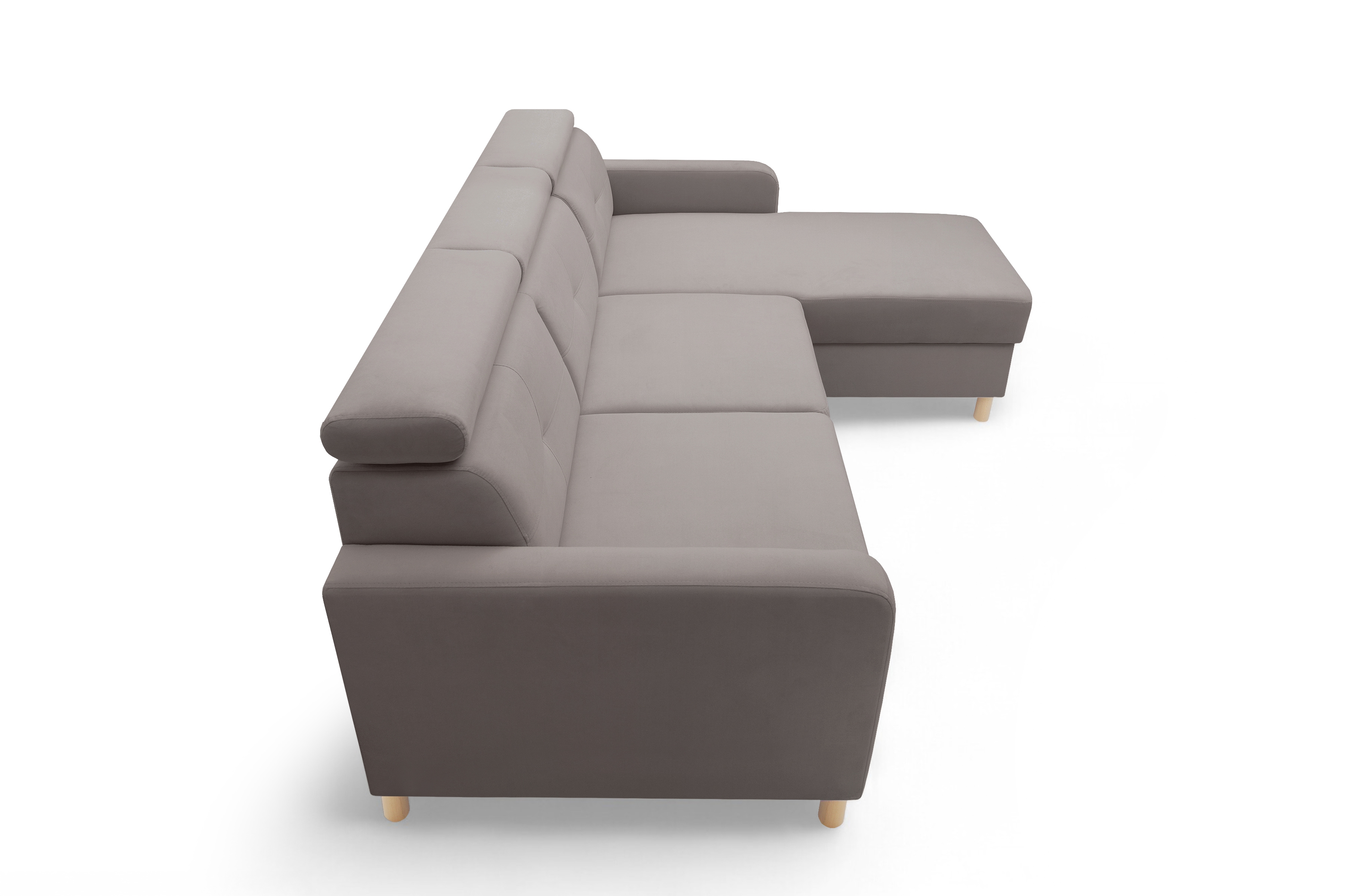 Rohová sedacia súprava Filo s funkciou spánku pravá strana - ciemno béžový velúr Jasmine 25  Rohová sedacia súprava Filo s funkciou spánku uniwersalny Ľavý/Pravý - ciemno béžový velúr Jasmine 25 