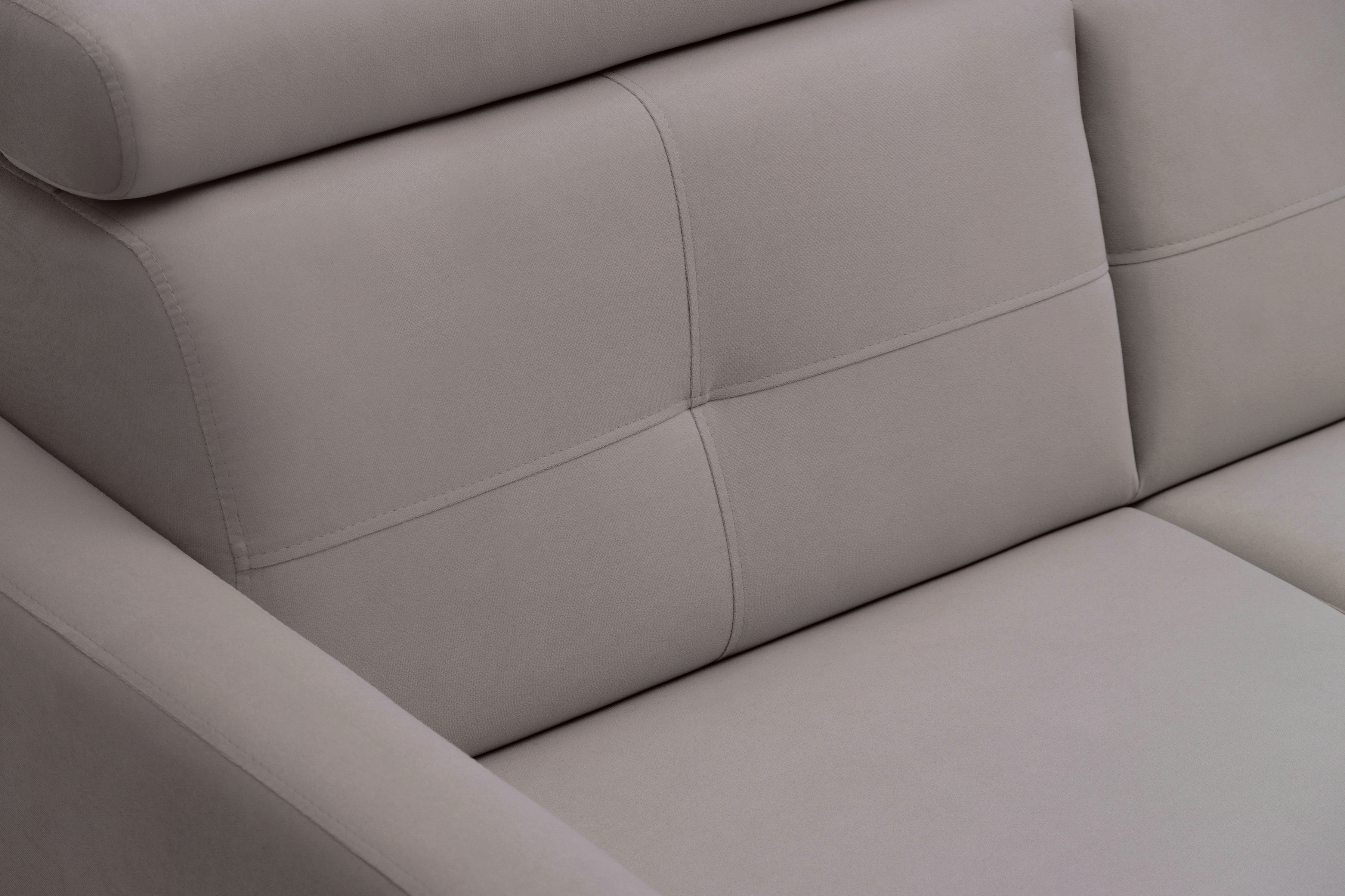 Rohová sedacia súprava Filo s funkciou spánku pravá strana - ciemno béžový velúr Jasmine 25  Rohová sedacia súprava Filo s funkciou spánku uniwersalny Ľavý/Pravý - ciemno béžový velúr Jasmine 25 