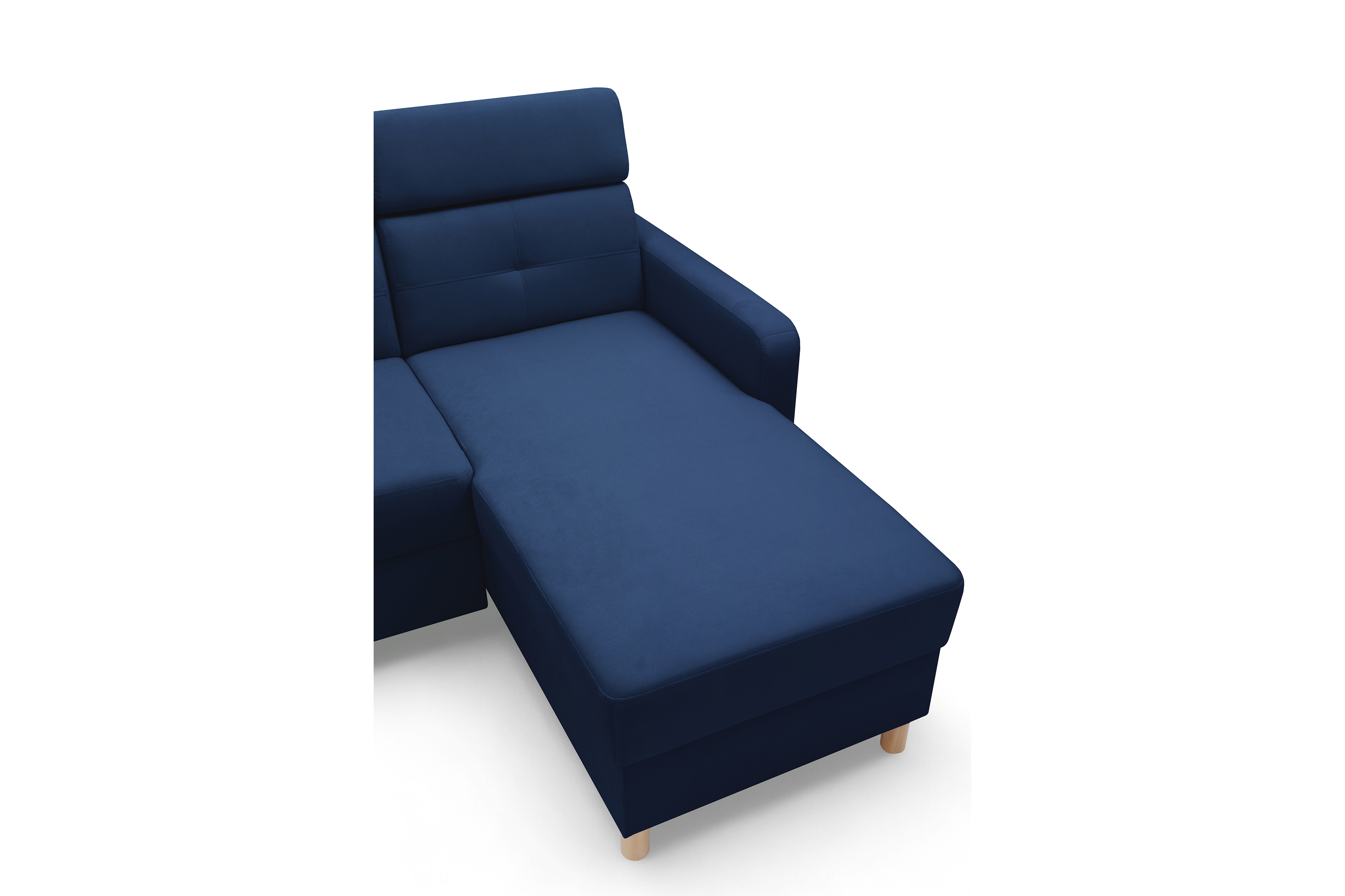 Rohová sedacia súprava Filo s funkciou spánku pravá strana - Modrý velúr Trinity 31  Rohová sedacia súprava Filo s funkciou spánku uniwersalny Ľavý/Pravý - Modrý velúr Bluvel 86