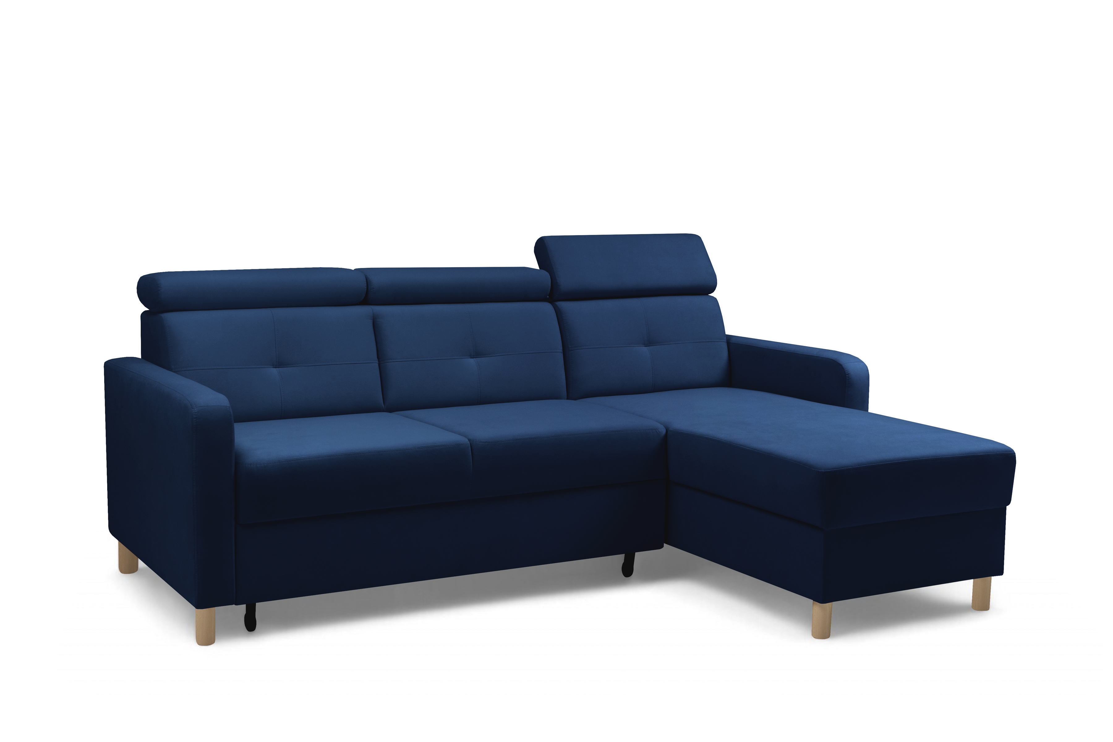 Rohová sedacia súprava Filo s funkciou spánku pravá strana - Modrý velúr Trinity 31  Rohová sedacia súprava Filo s funkciou spánku uniwersalny Ľavý/Pravý - Modrý velúr Bluvel 86