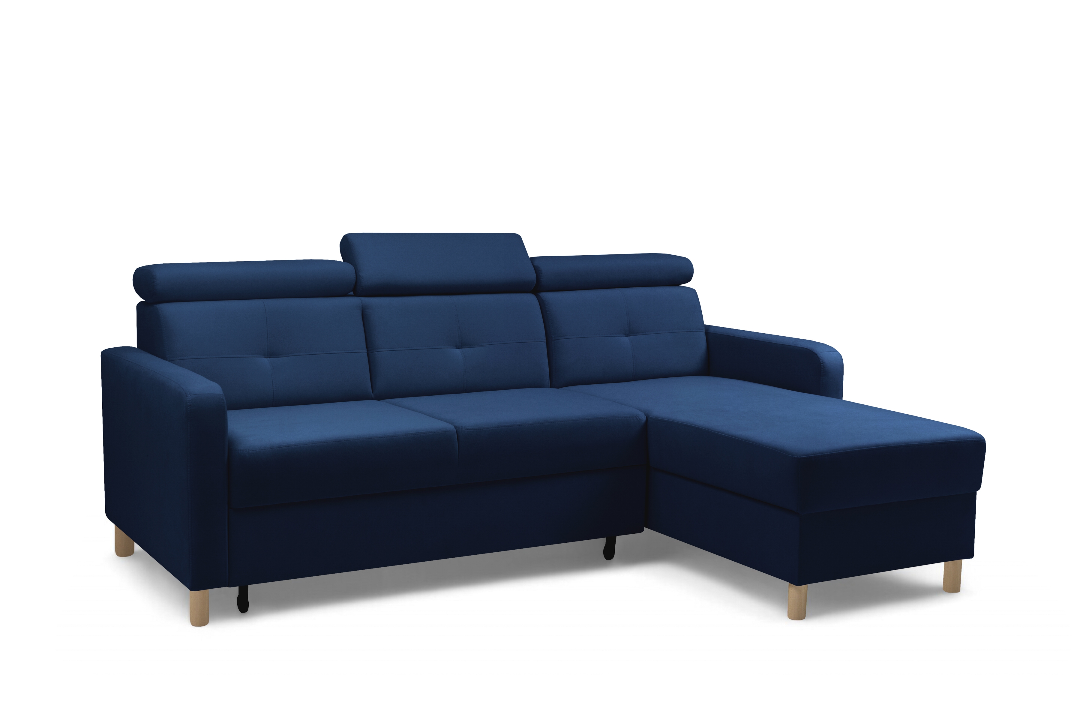 Rohová sedacia súprava Filo s funkciou spánku pravá strana - Modrý velúr Trinity 31  Rohová sedacia súprava Filo s funkciou spánku uniwersalny Ľavý/Pravý - Modrý velúr Bluvel 86
