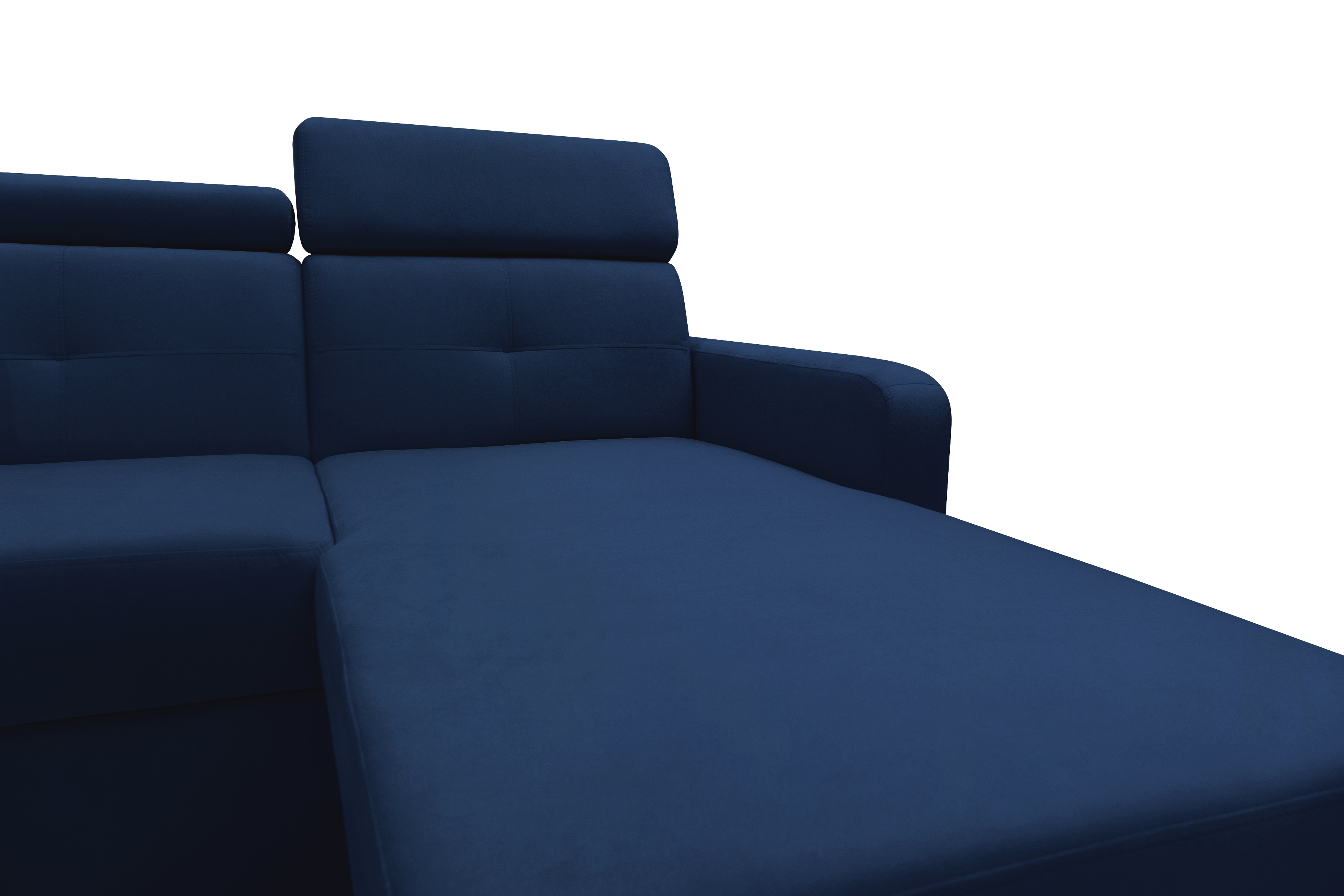 Rohová sedacia súprava Filo s funkciou spánku pravá strana - Modrý velúr Trinity 31  Rohová sedacia súprava Filo s funkciou spánku uniwersalny Ľavý/Pravý - Modrý velúr Bluvel 86