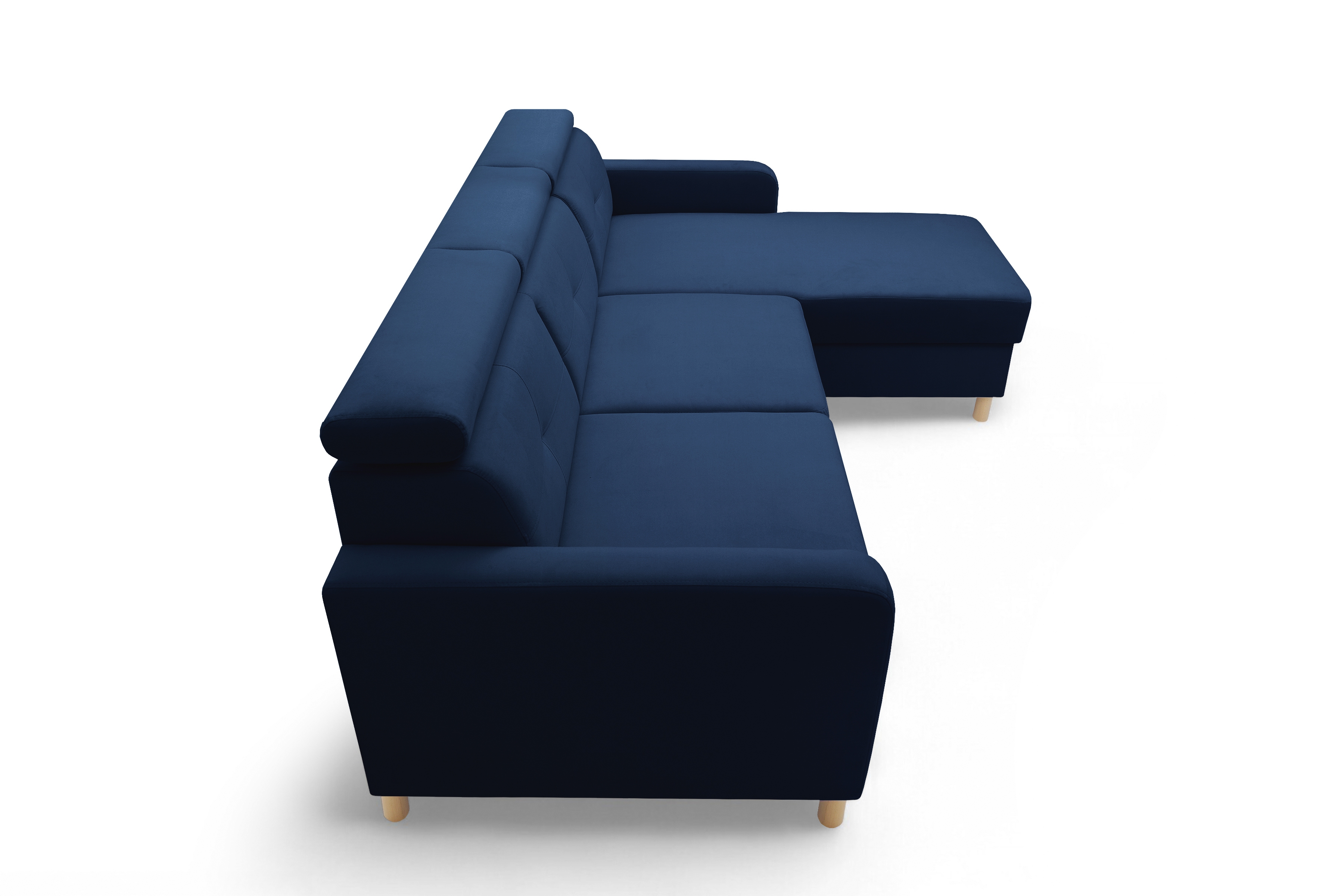 Rohová sedacia súprava Filo s funkciou spánku pravá strana - Modrý velúr Trinity 31  Rohová sedacia súprava Filo s funkciou spánku uniwersalny Ľavý/Pravý - Modrý velúr Bluvel 86