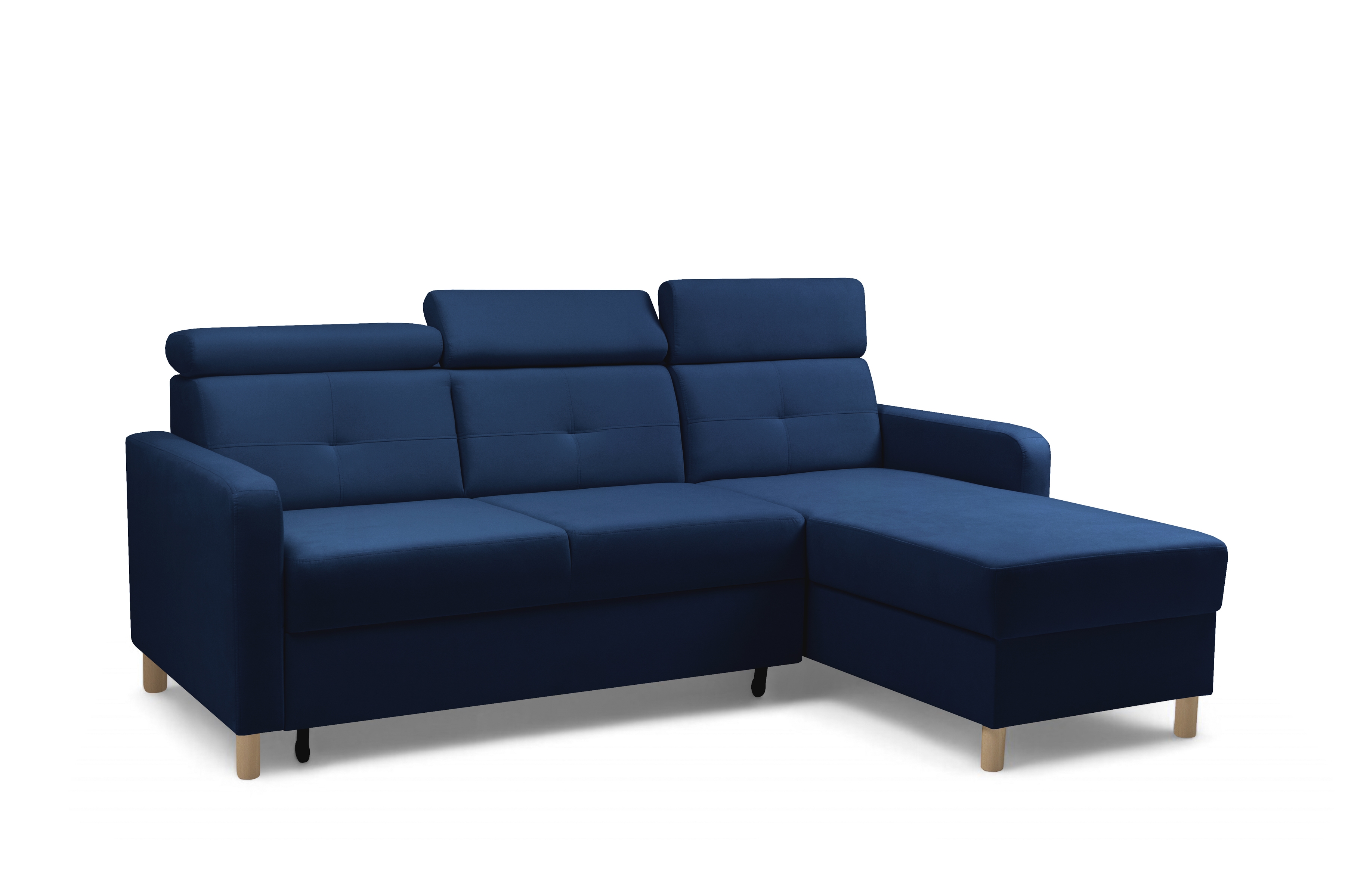 Rohová sedacia súprava Filo s funkciou spánku pravá strana - Modrý velúr Trinity 31  Rohová sedacia súprava Filo s funkciou spánku uniwersalny Ľavý/Pravý - Modrý velúr Bluvel 86
