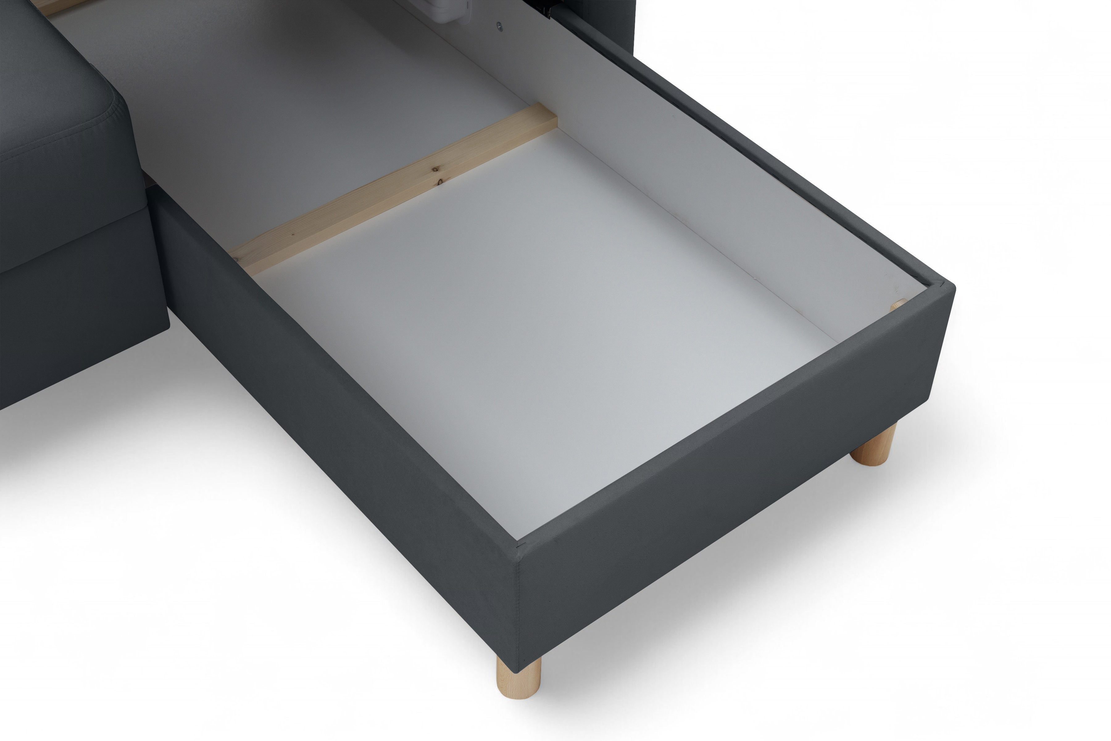 Rohová sedacia súprava Filo s funkciou spánku pravá strana - šedý velúr Jasmine 96  Rohová sedacia súprava Filo s funkciou spánku uniwersalny Ľavý/Pravý - šedý velúr Jasmine 96 