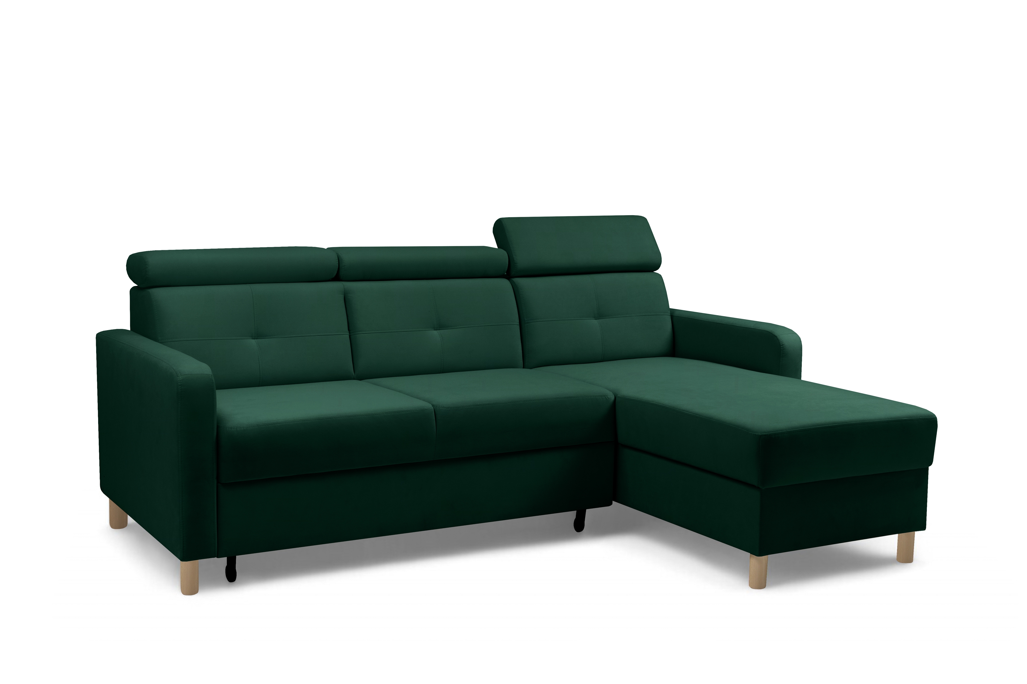 Rohová sedacia súprava Filo s funkciou spánku pravá strana - Zelený velúr Trinity 28  Rohová sedacia súprava Filo s funkciou spánku uniwersalny Ľavý/Pravý- Zelený velúr Bluvel 78