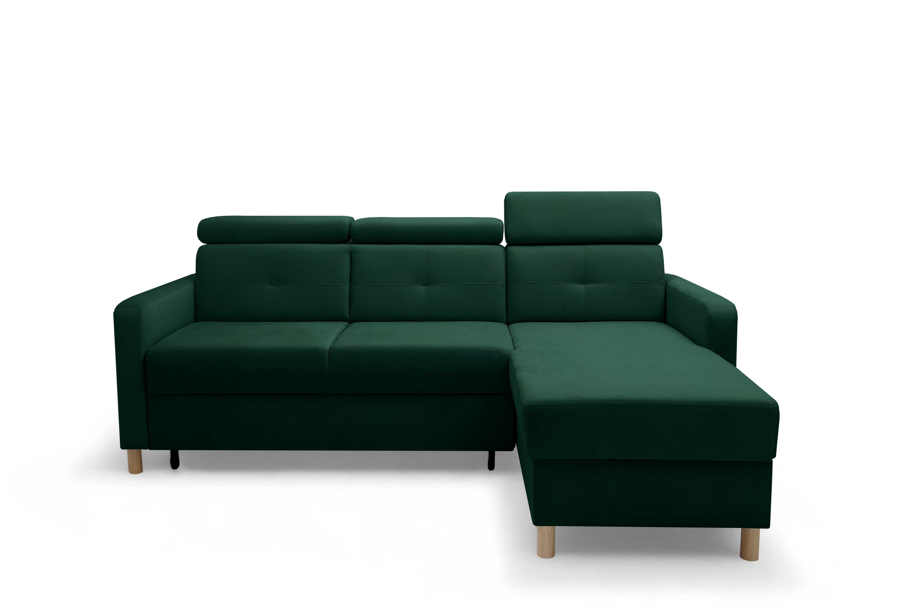 Rohová sedacia súprava Filo s funkciou spánku pravá strana - Zelený velúr Trinity 28  Rohová sedacia súprava Filo s funkciou spánku uniwersalny Ľavý/Pravý- Zelený velúr Bluvel 78