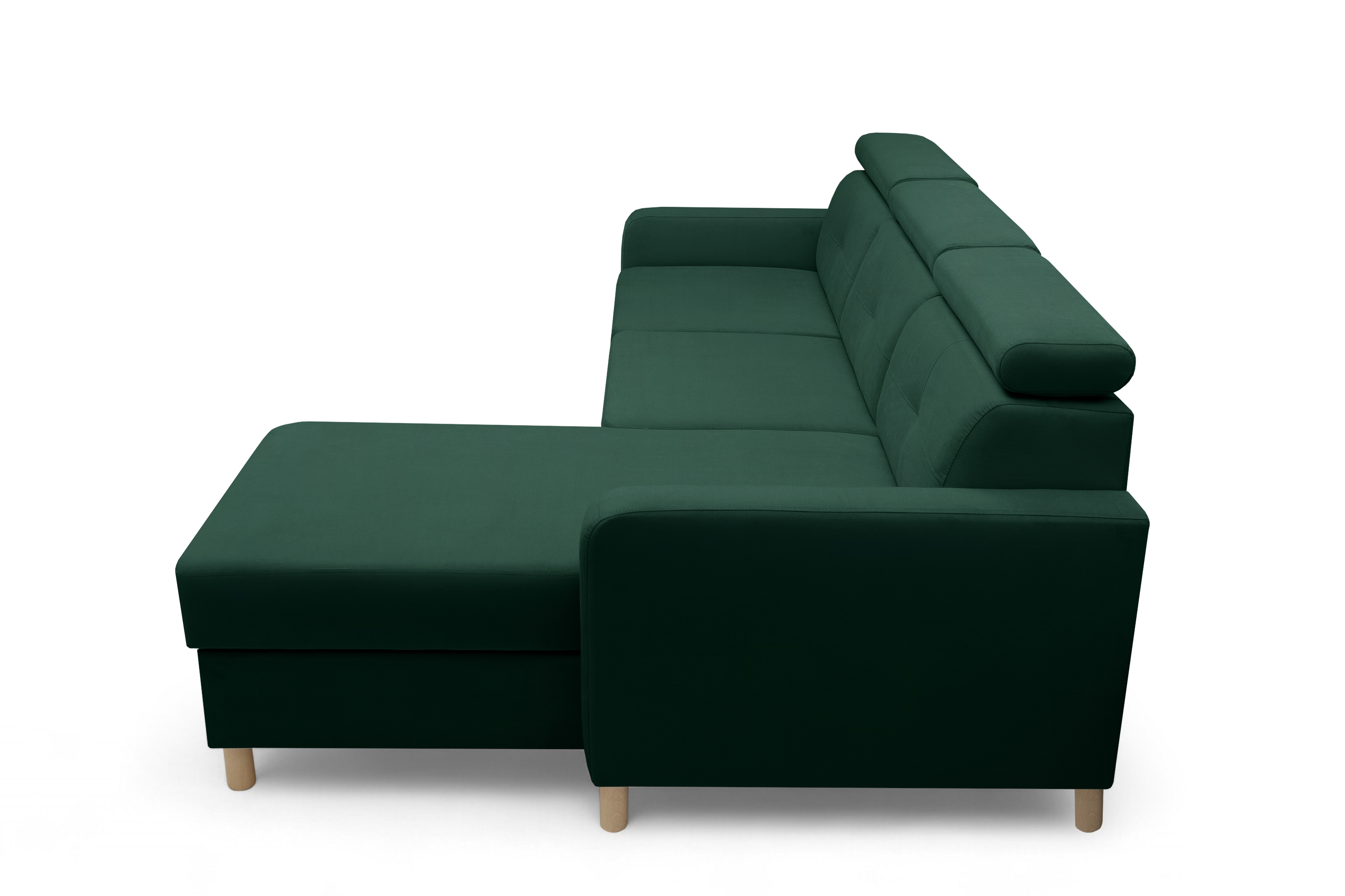 Rohová sedacia súprava Filo s funkciou spánku pravá strana - Zelený velúr Trinity 28  Rohová sedacia súprava Filo s funkciou spánku uniwersalny Ľavý/Pravý- Zelený velúr Bluvel 78