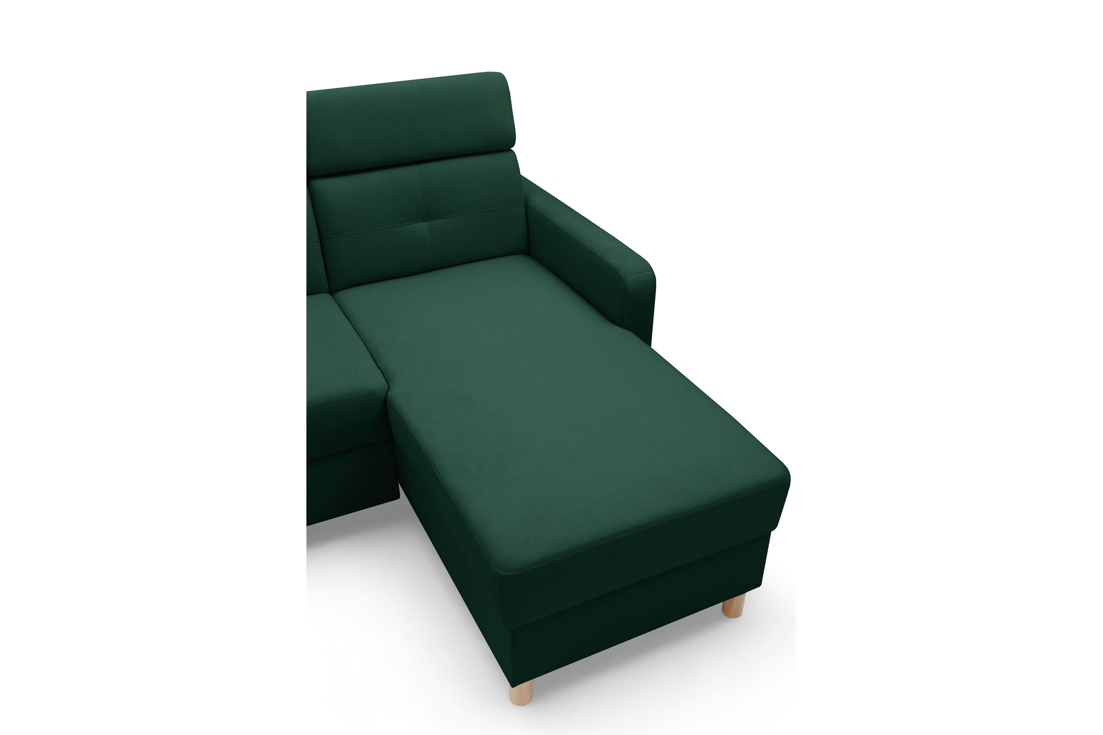 Rohová sedacia súprava Filo s funkciou spánku pravá strana - Zelený velúr Trinity 28  Rohová sedacia súprava Filo s funkciou spánku uniwersalny Ľavý/Pravý- Zelený velúr Bluvel 78