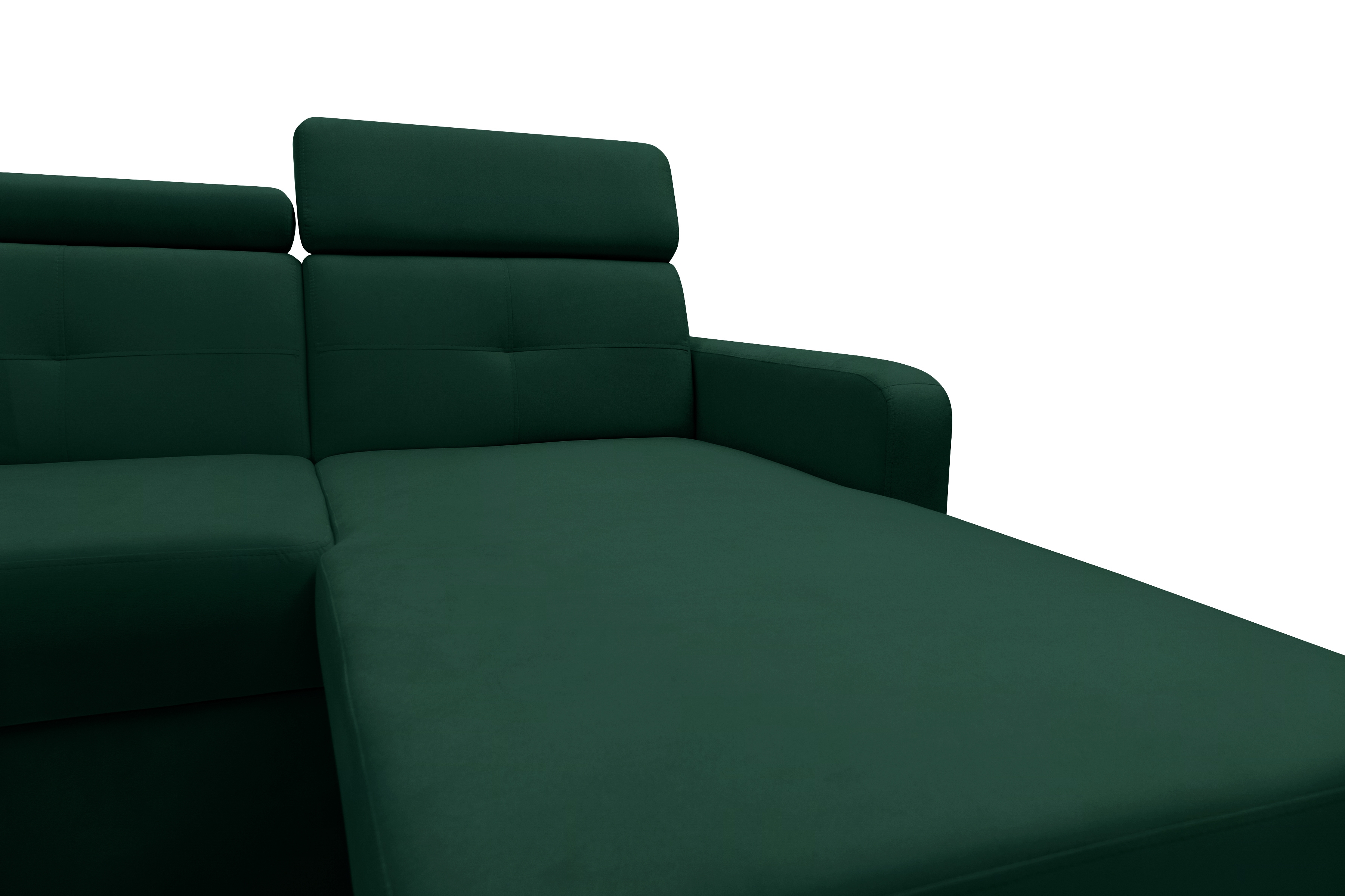 Rohová sedacia súprava Filo s funkciou spánku pravá strana - Zelený velúr Trinity 28  Rohová sedacia súprava Filo s funkciou spánku uniwersalny Ľavý/Pravý- Zelený velúr Bluvel 78