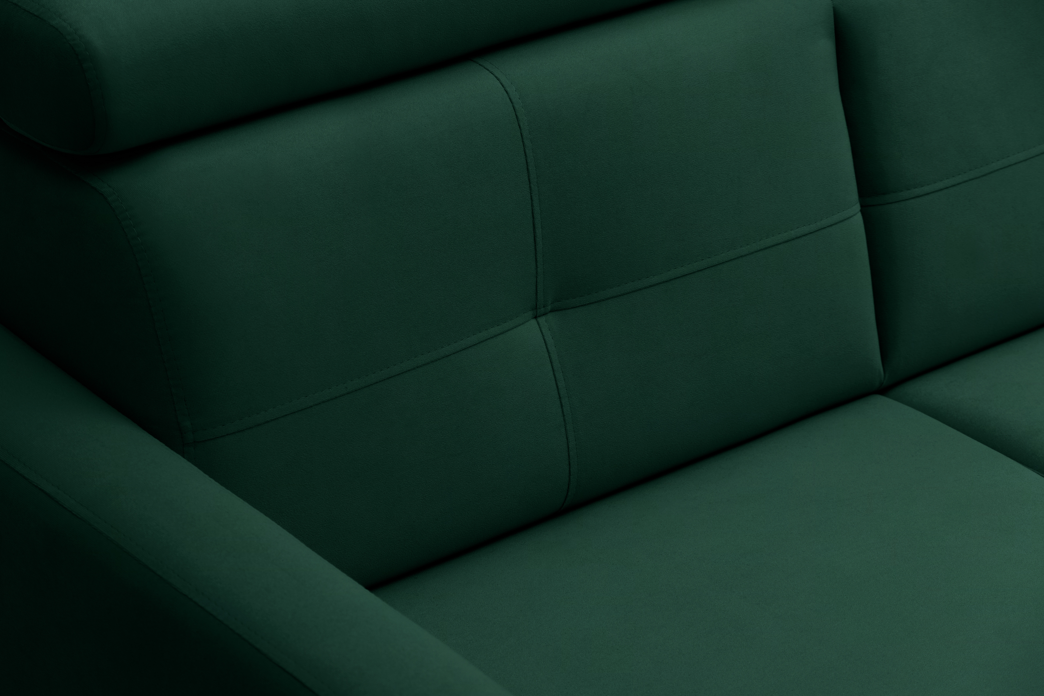 Rohová sedacia súprava Filo s funkciou spánku pravá strana - Zelený velúr Trinity 28  Rohová sedacia súprava Filo s funkciou spánku uniwersalny Ľavý/Pravý- Zelený velúr Bluvel 78