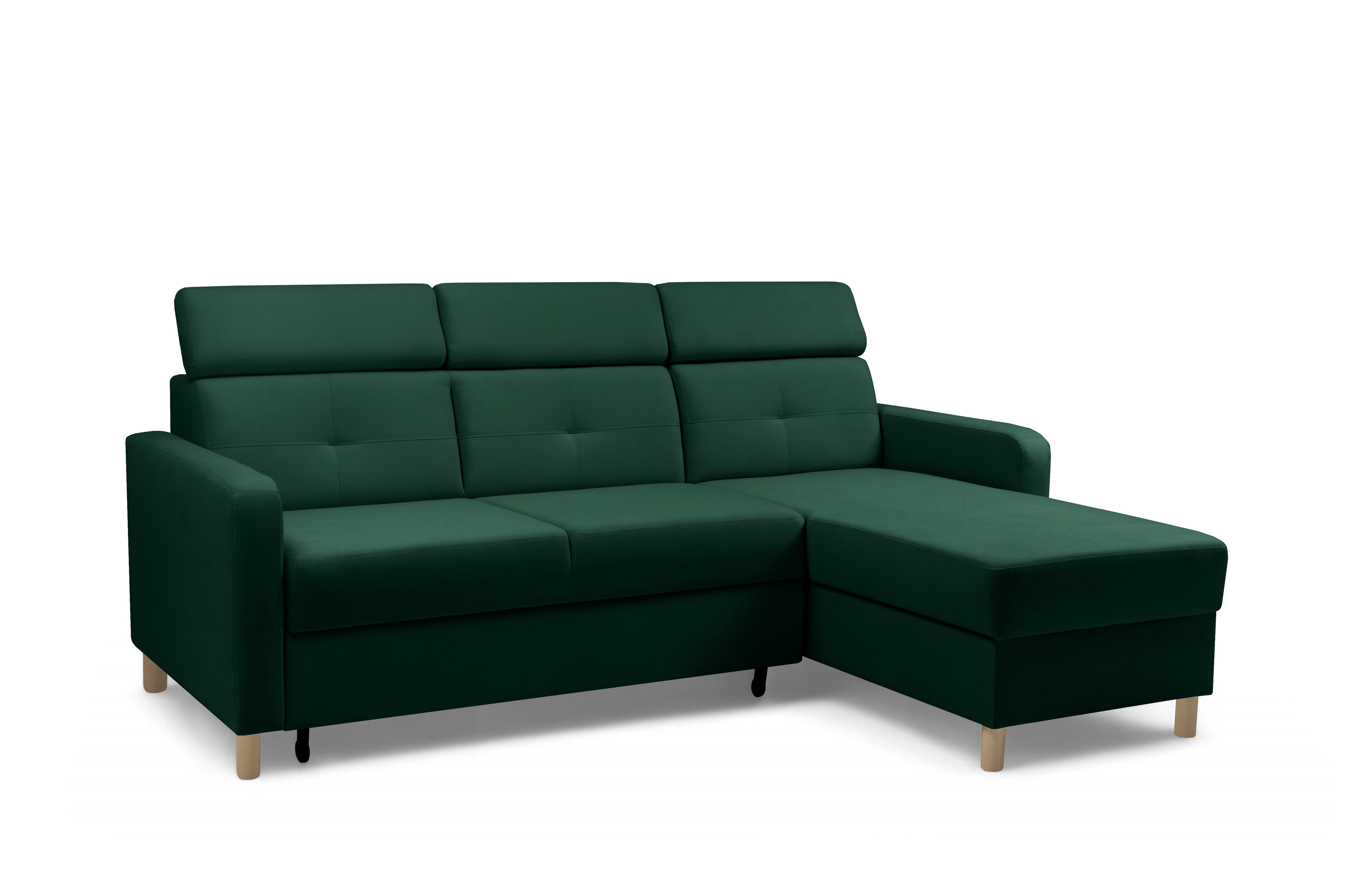 Rohová sedacia súprava Filo s funkciou spánku pravá strana - Zelený velúr Trinity 28  Rohová sedacia súprava Filo s funkciou spánku uniwersalny Ľavý/Pravý- Zelený velúr Bluvel 78