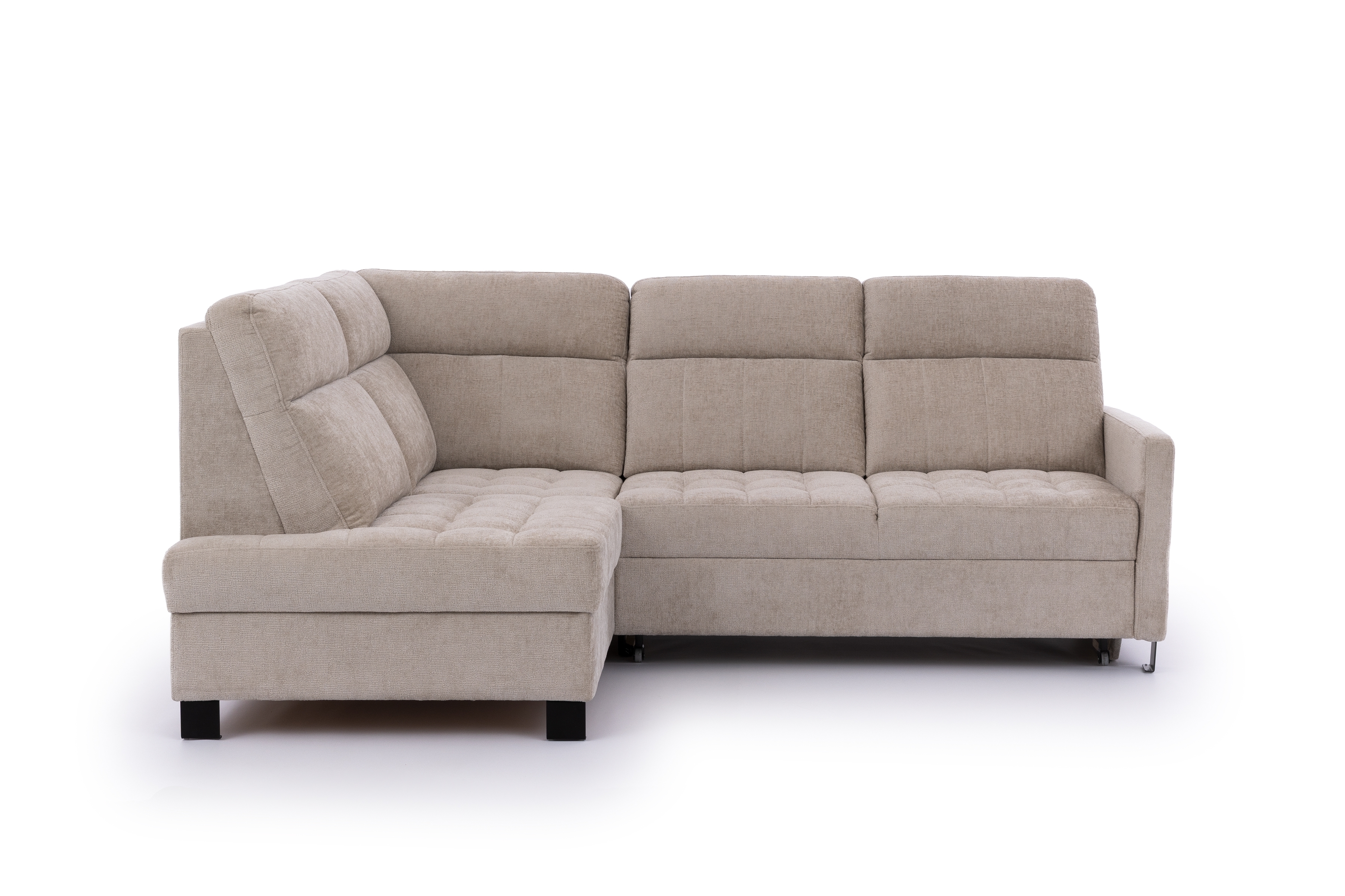 Rohová sedačka Gespano L ľavostranná s úzkou opierkou - béžový šenil Perfect Harmony 07 Rohová sedacia súprava Gespano L Ľavá strana z waskim bokiem - béžový šenil Perfect Harmony 07