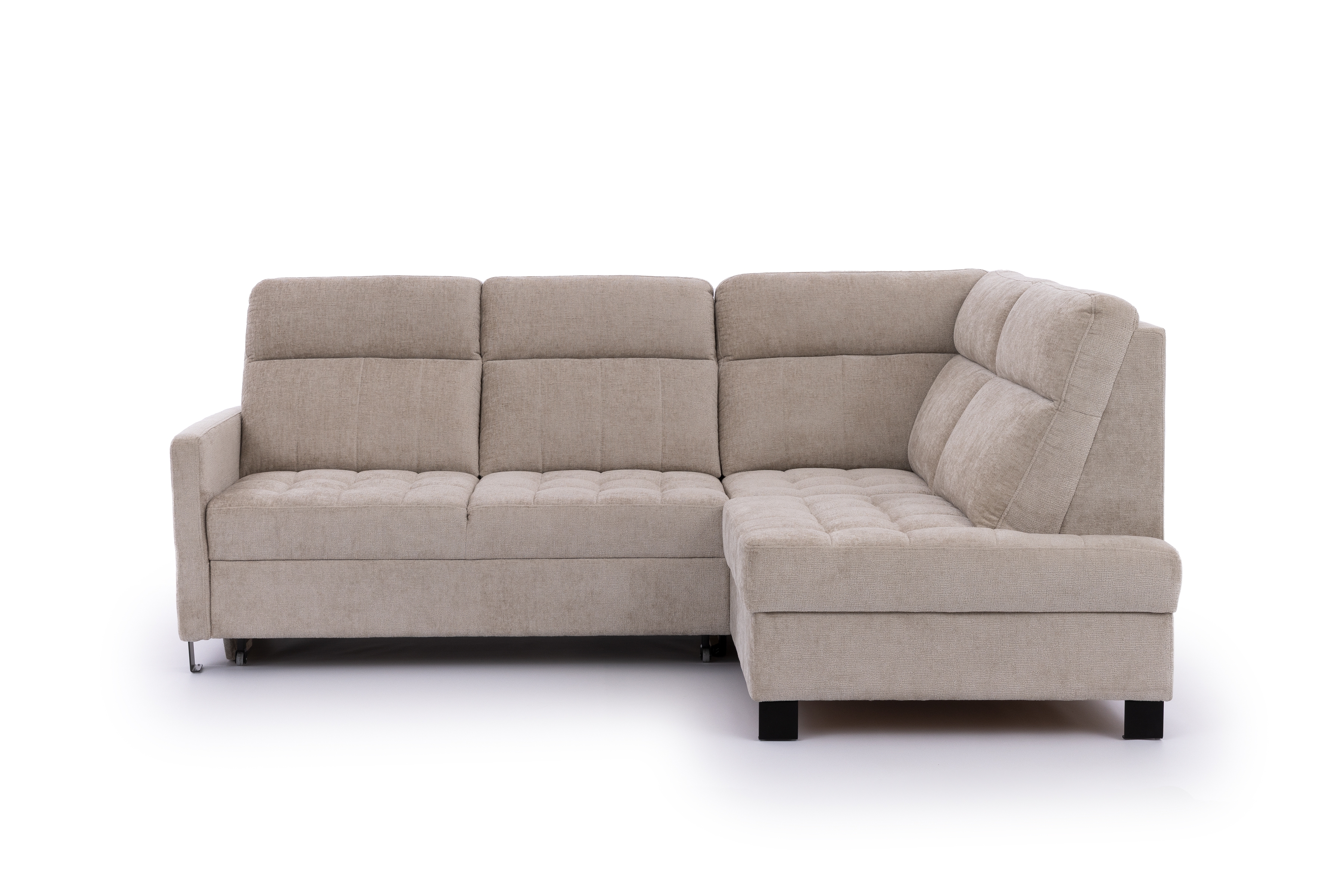 Rohová sedačka Gespano L pravostranná s úzkou opierkou - béžový šenil Perfect Harmony 07 Rohová sedacia súprava Gespano L pravá strana z waskim bokiem - béžový šenil Perfect Harmony 07