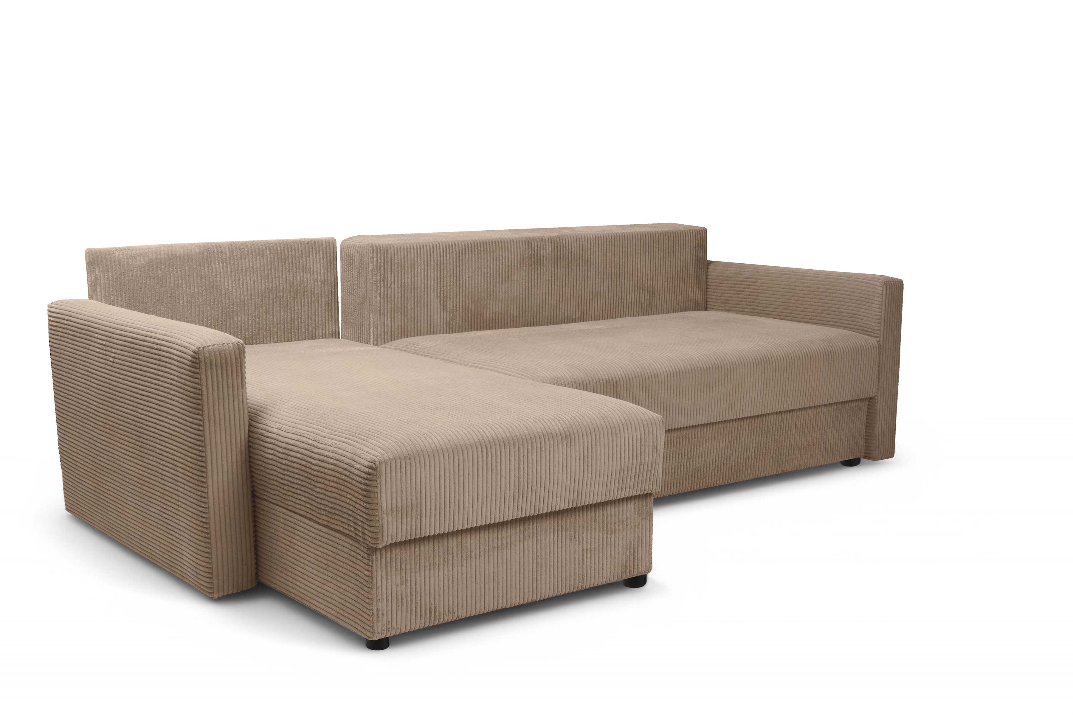 Rozkládací rohová sedací souprava Laveris - béžová Lincoln 17 Rohová sedací souprava Laveris rozkladany uniwersalny prawo/levá - béžová manšestr Lincoln 17