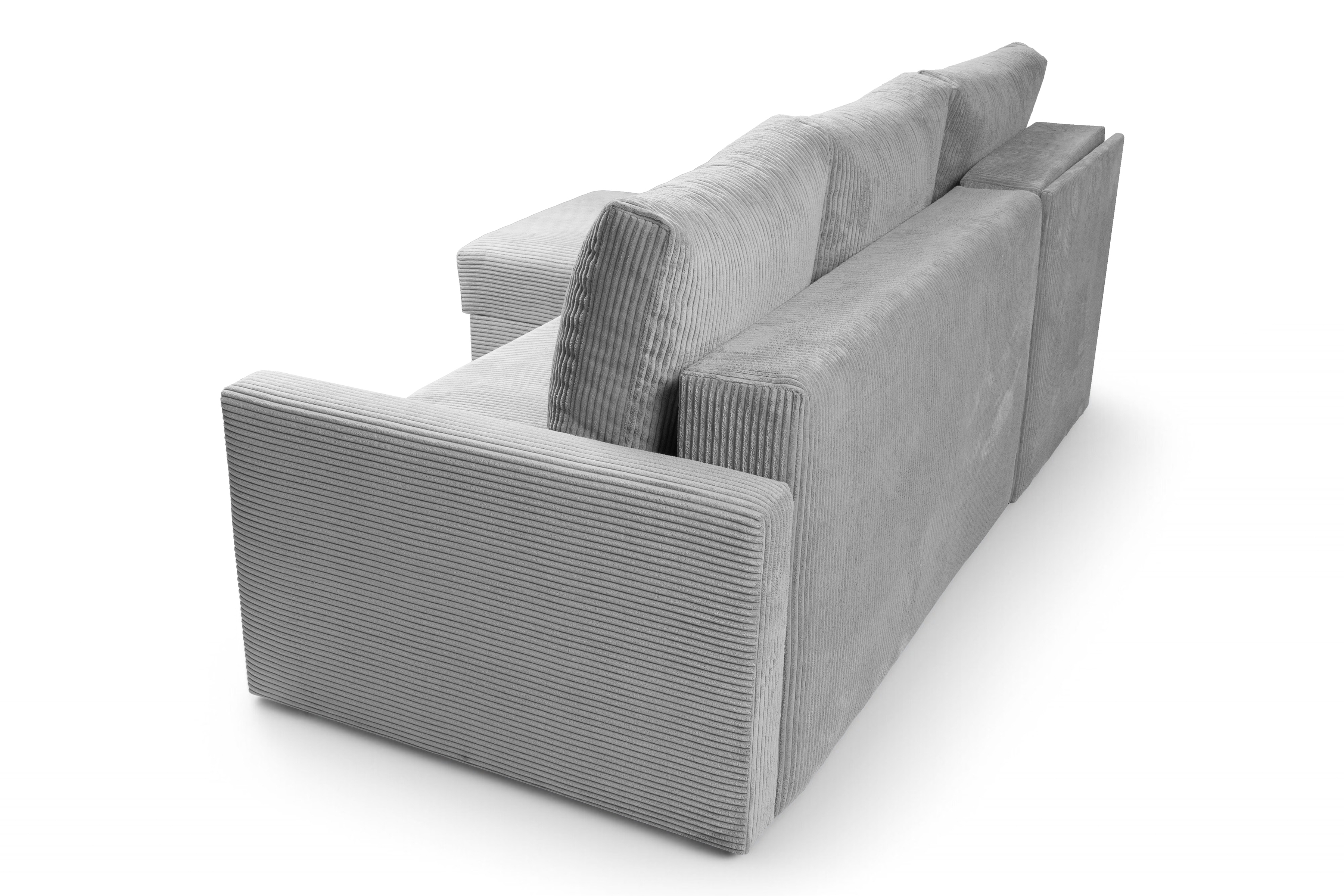 Rozkládací rohová sedací souprava Laveris - šedá Lincoln 86 Rohová sedací souprava Laveris rozkladany uniwersalny prawo/levá - šedá manšestr Lincoln 86