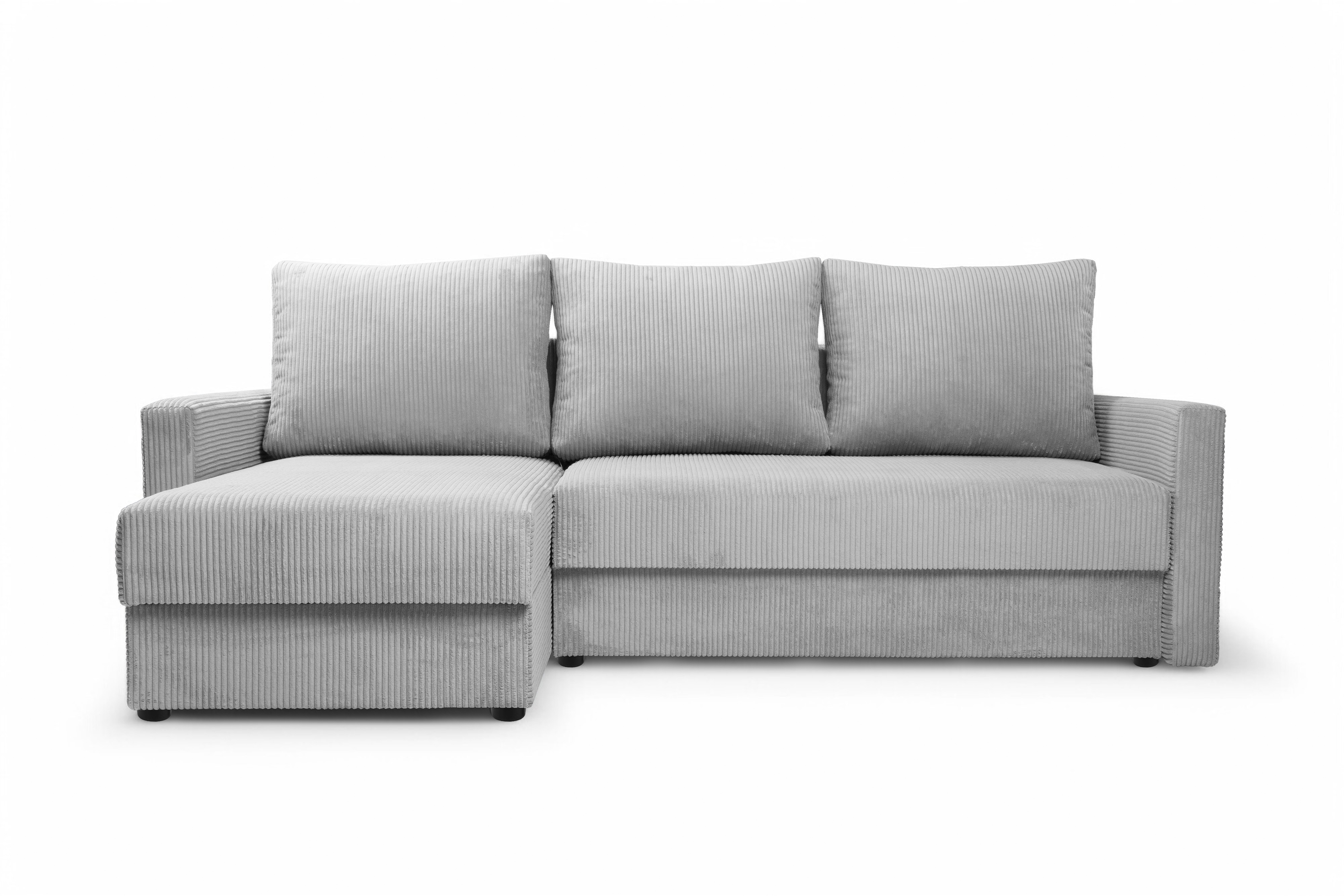 Rozkládací rohová sedací souprava Laveris - šedá Lincoln 86 Rohová sedací souprava Laveris rozkladany uniwersalny prawo/levá - šedá manšestr Lincoln 86