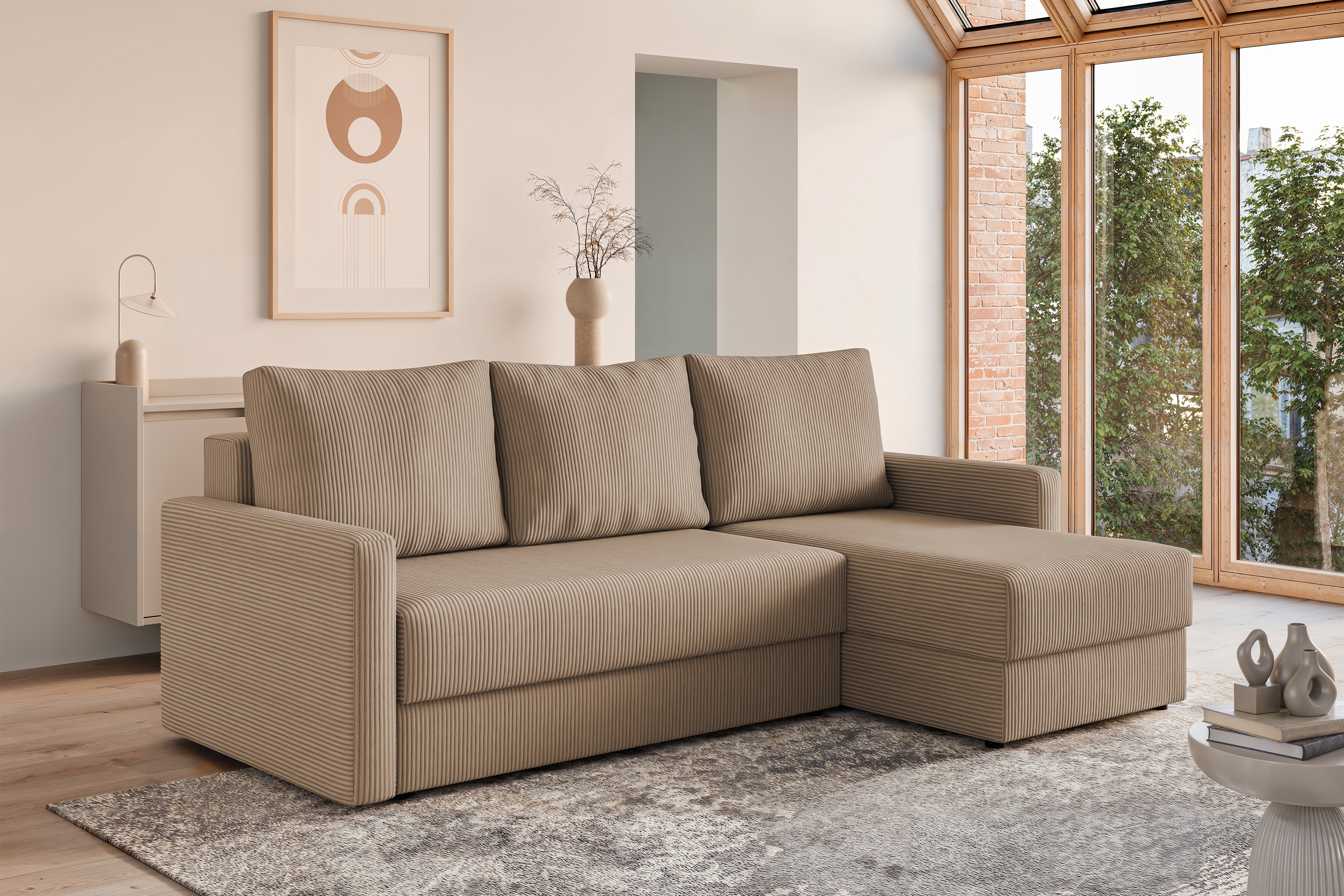 Rozkládací rohová sedací souprava Laveris Rohová sedací souprava Laveris rozkladany uniwersalny prawo/levá 