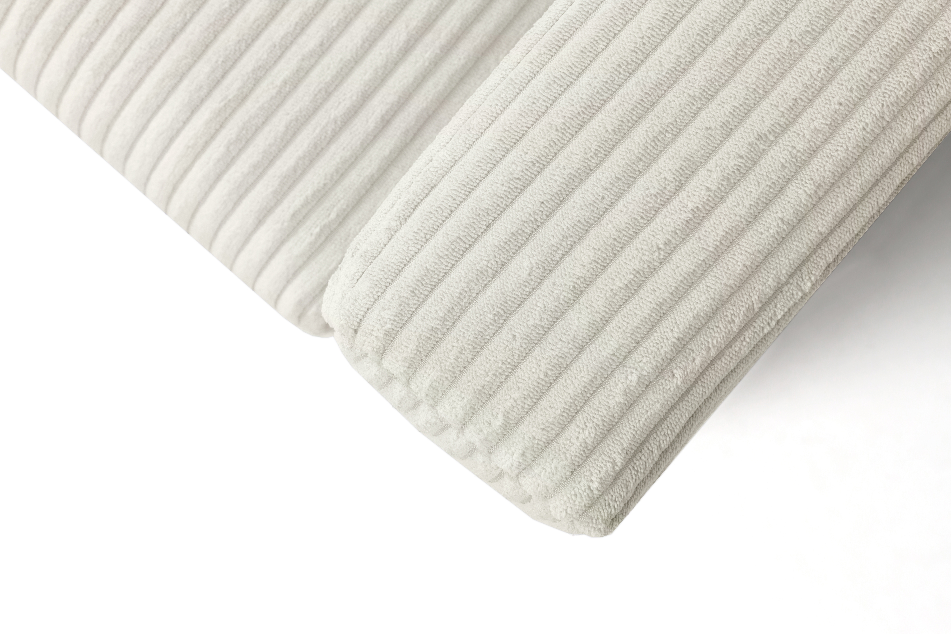 Rozkládací rohová sedací souprava Laveris - krémová Lincoln 01 Rohová sedací souprava Laveris rozkládací uniwersalny prawo/levá - Krémový manšestr Lincoln 01 