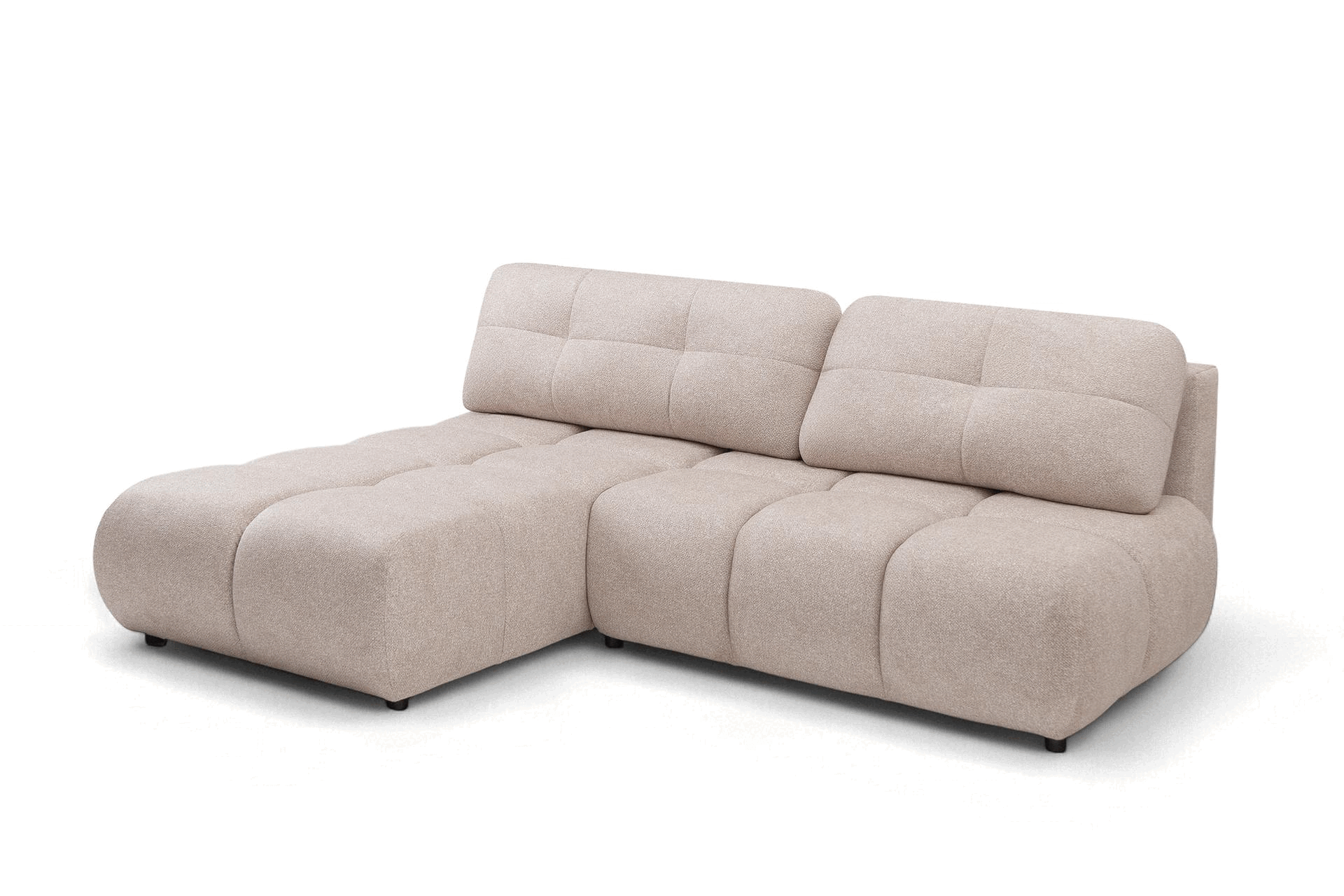 Rohová sedačka Lerio ľavostranná s rozkladom na spanie - svetlobéžová hydrofóbna látka Blur 02