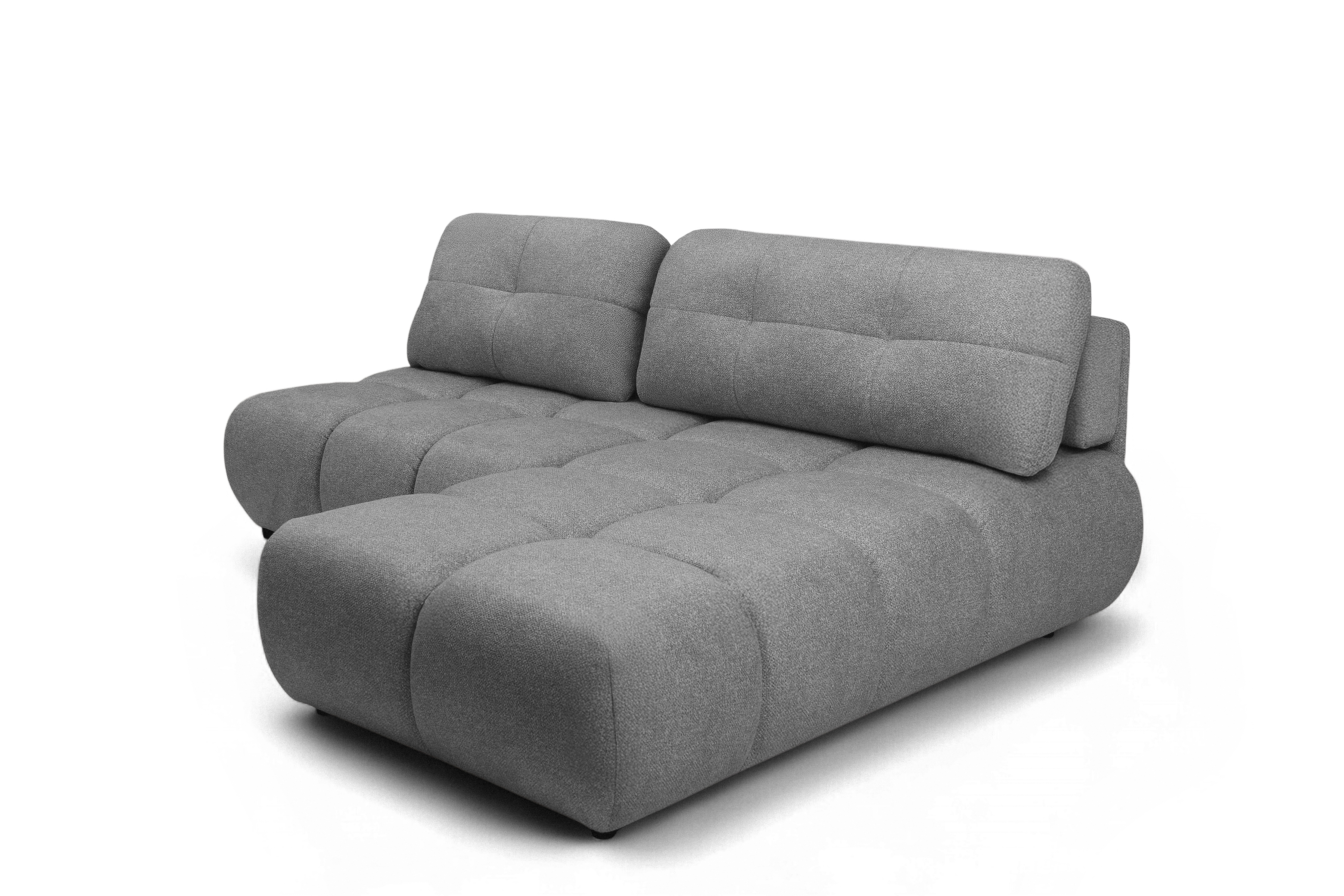 Rohová sedačka Lerio s rozkladem na spaní - světle šedá hydrofobní tkanina Blur 18 Rohová sedací souprava Lerio rozkládací - jasno šedá Pletenina hydrofobowa Blur 18