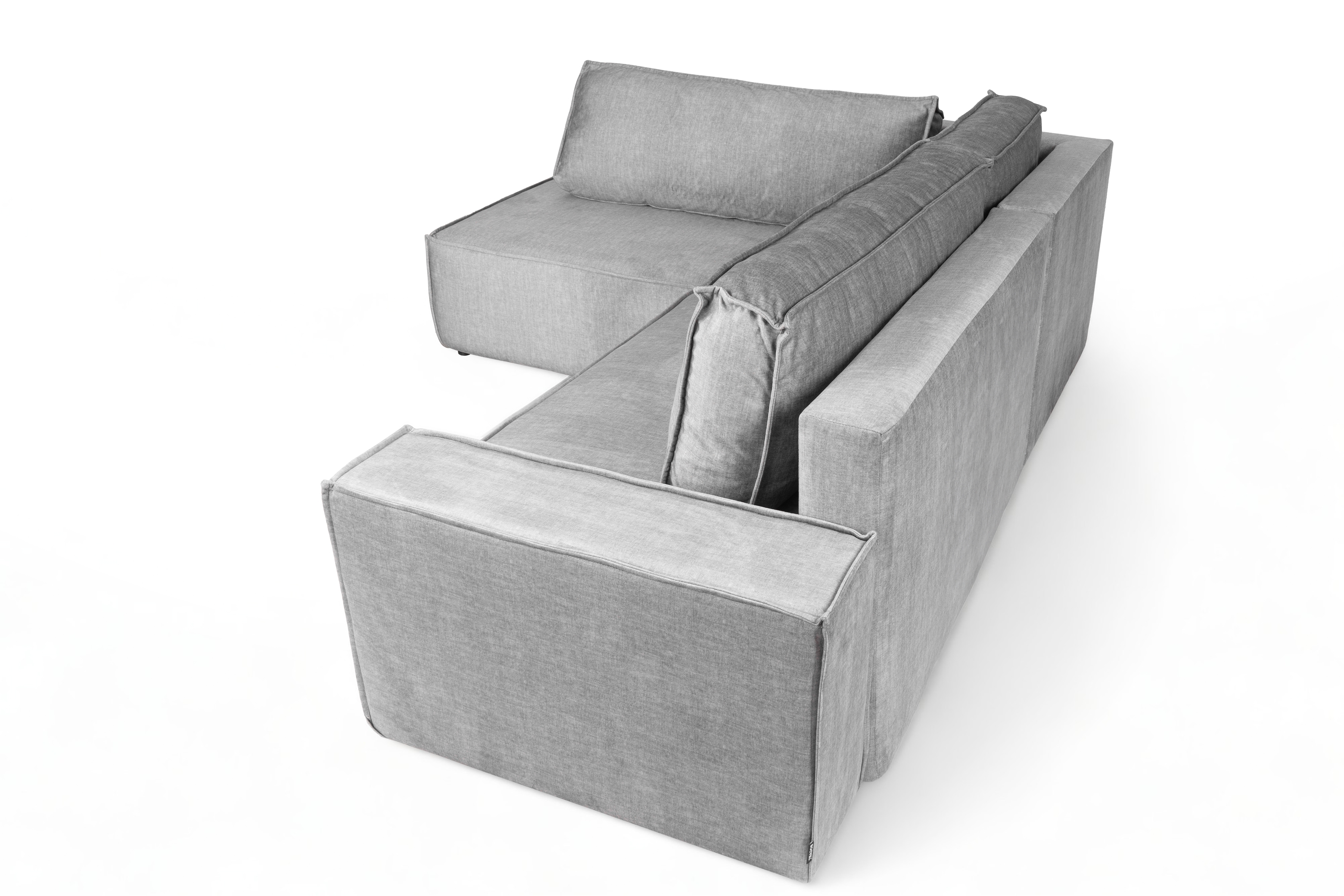 Rohová sedacia súprava ľavá rozkladacia Flabio L - šedý Vogue 14 Rohová sedacia súprava Ľavá strana s funkciou spánku Flabio L - šedý zamat Vogue 14